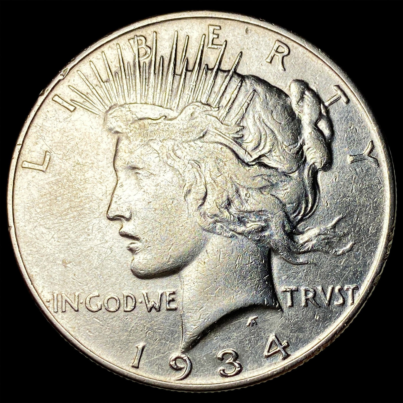 1934 Silver Peace Dollar NEARLY UNCIRCULATED: 1934 Silver Peace Dollar NEARLY UNCIRCULATED