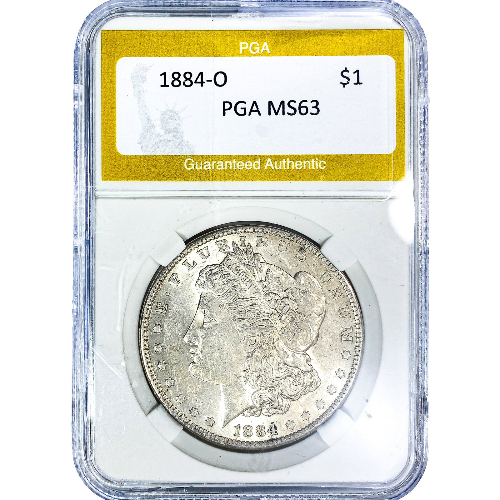 1884-O Morgan Silver Dollar PGA MS63: 1884-O Morgan Silver Dollar PGA MS63
