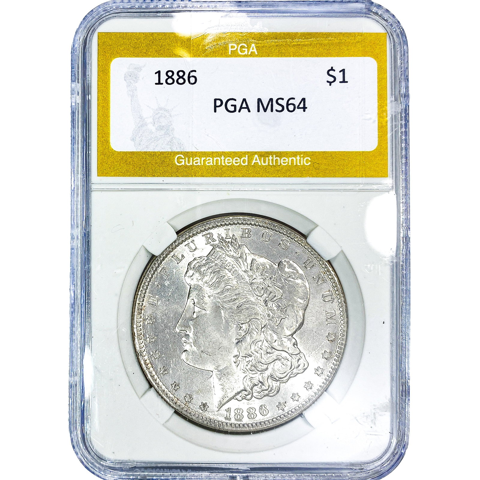 1886 Morgan Silver Dollar PGA MS64: 1886 Morgan Silver Dollar PGA MS64