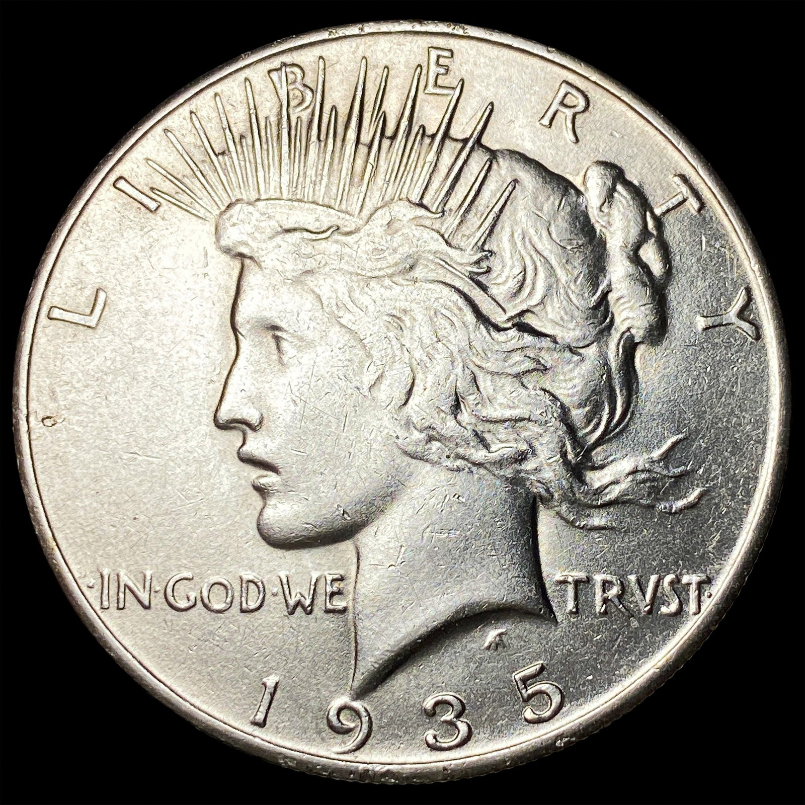 1935-S Silver Peace Dollar CLOSELY UNCIRCULATED: 1935-S Silver Peace Dollar CLOSELY UNCIRCULATED