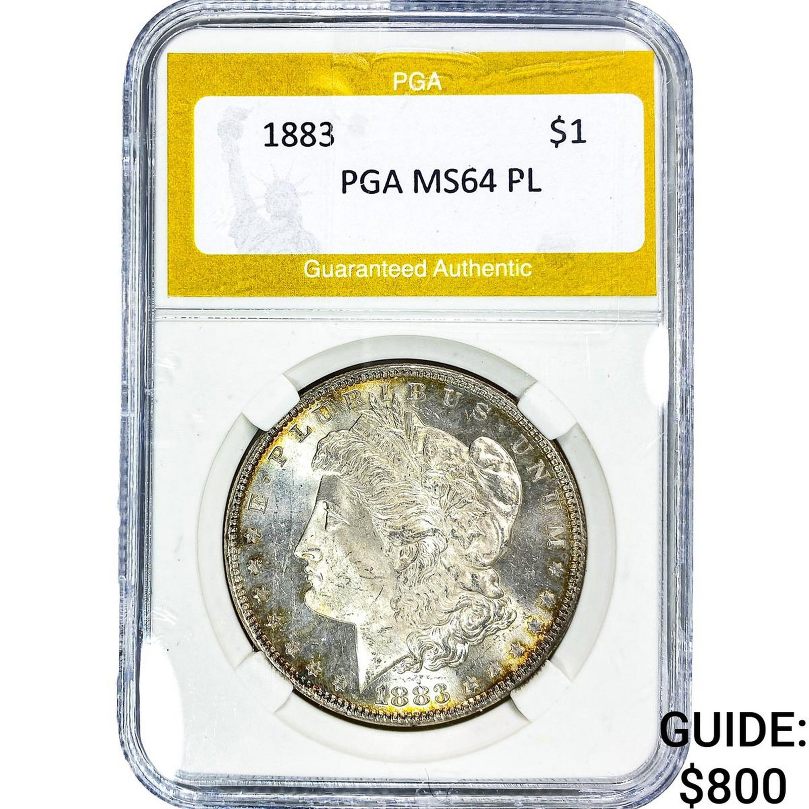 1883 Morgan Silver Dollar PGA MS64 PL: 1883 Morgan Silver Dollar PGA MS64 PL