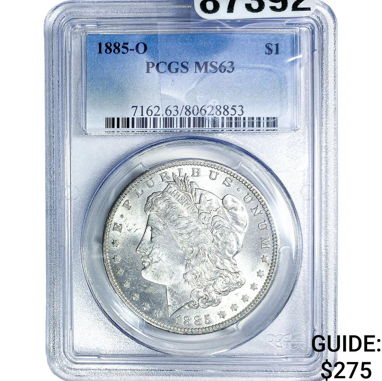 1885-O Morgan Silver Dollar PCGS MS63: 1885-O Morgan Silver Dollar PCGS MS63