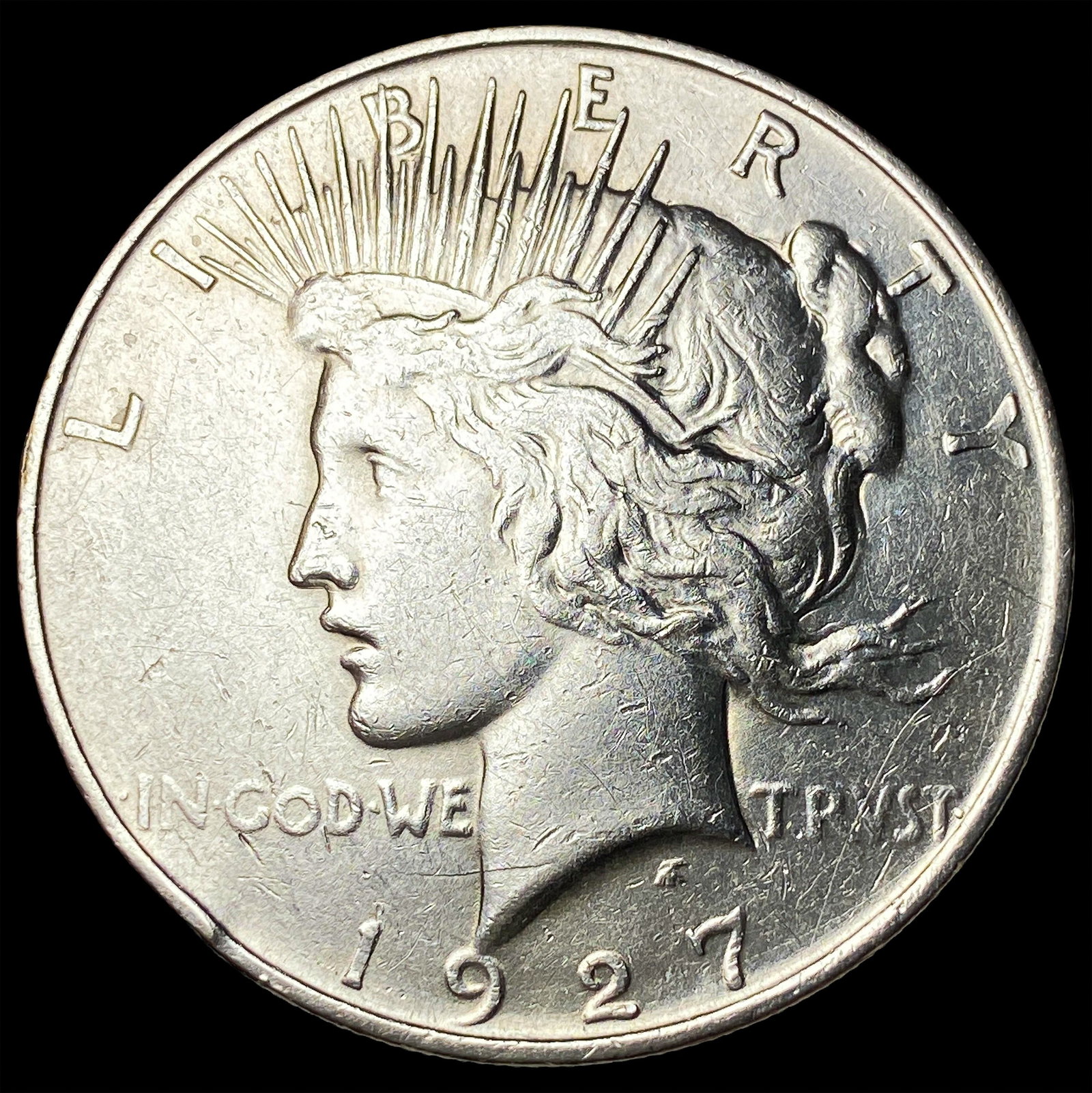 1927-D Silver Peace Dollar NEARLY UNCIRCULATED: 1927-D Silver Peace Dollar NEARLY UNCIRCULATED