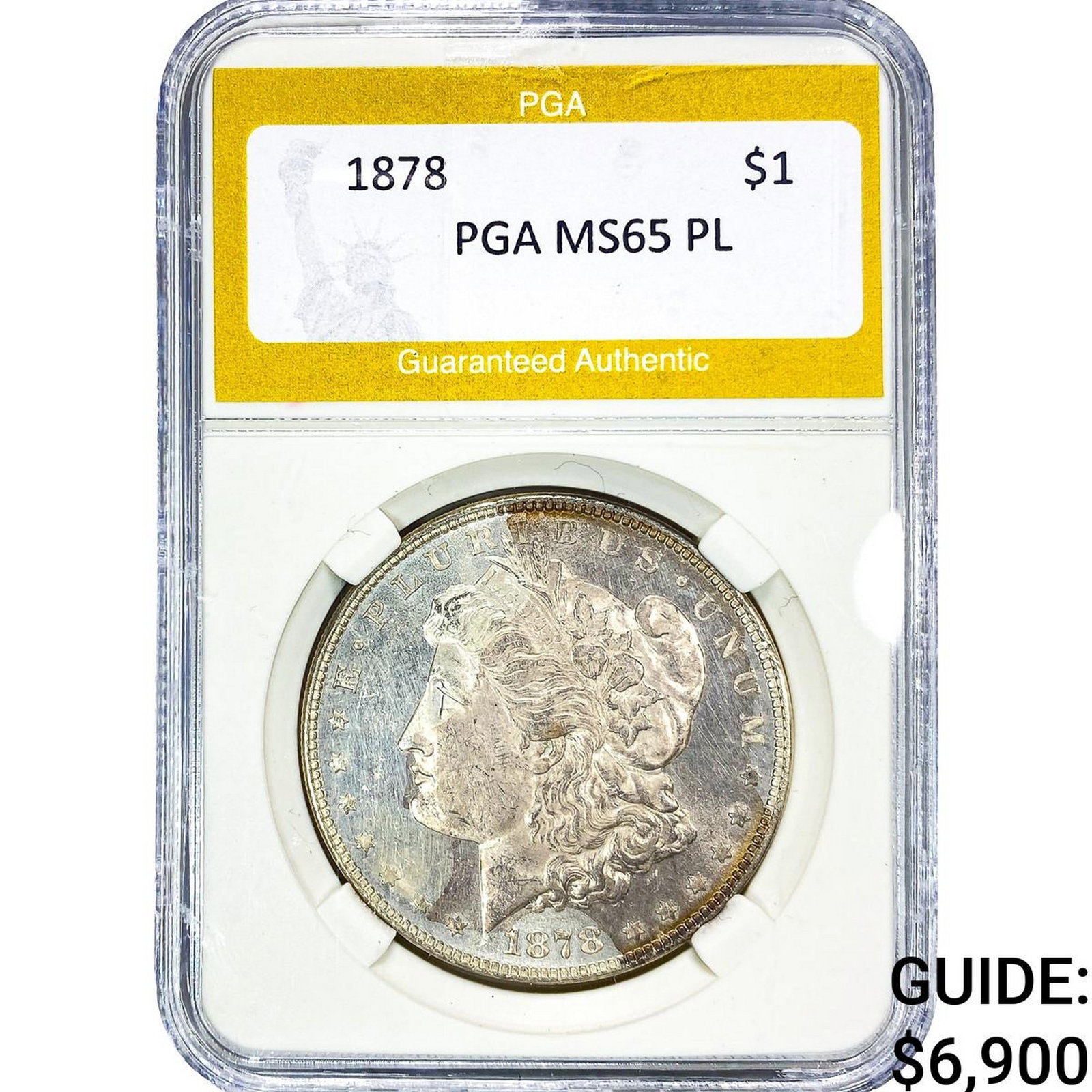 1878 Morgan Silver Dollar PGA MS65 PL: 1878 Morgan Silver Dollar PGA MS65 PL