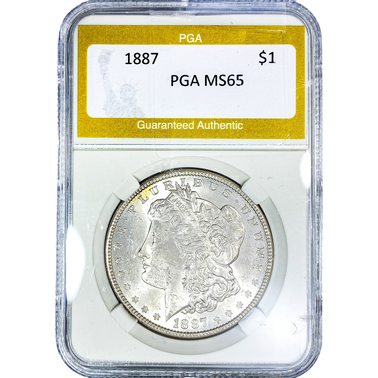 1887 Morgan Silver Dollar PGA MS65: 1887 Morgan Silver Dollar PGA MS65