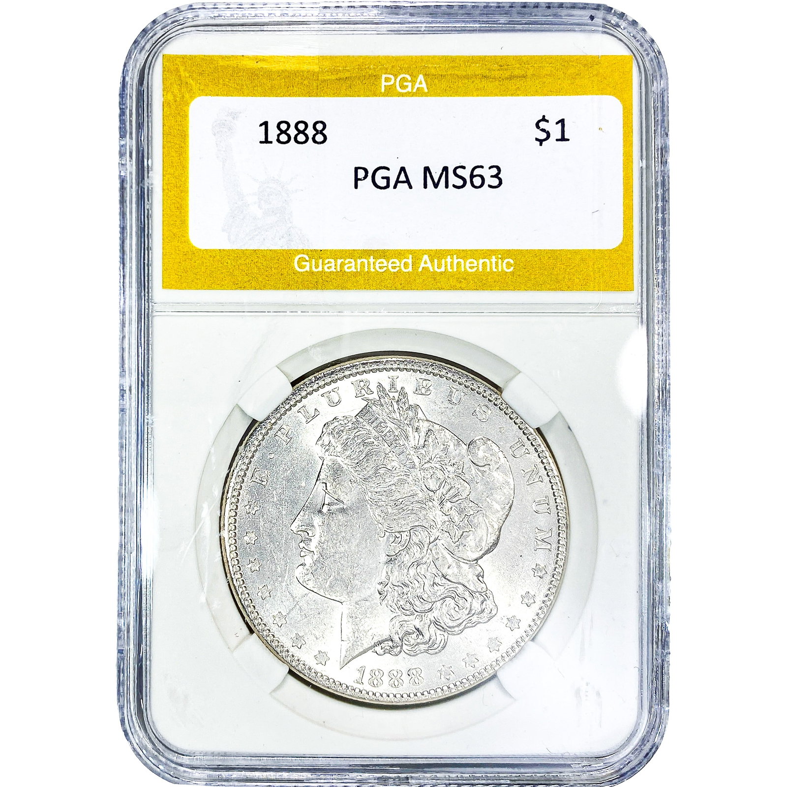 1888 Morgan Silver Dollar PGA MS63: 1888 Morgan Silver Dollar PGA MS63