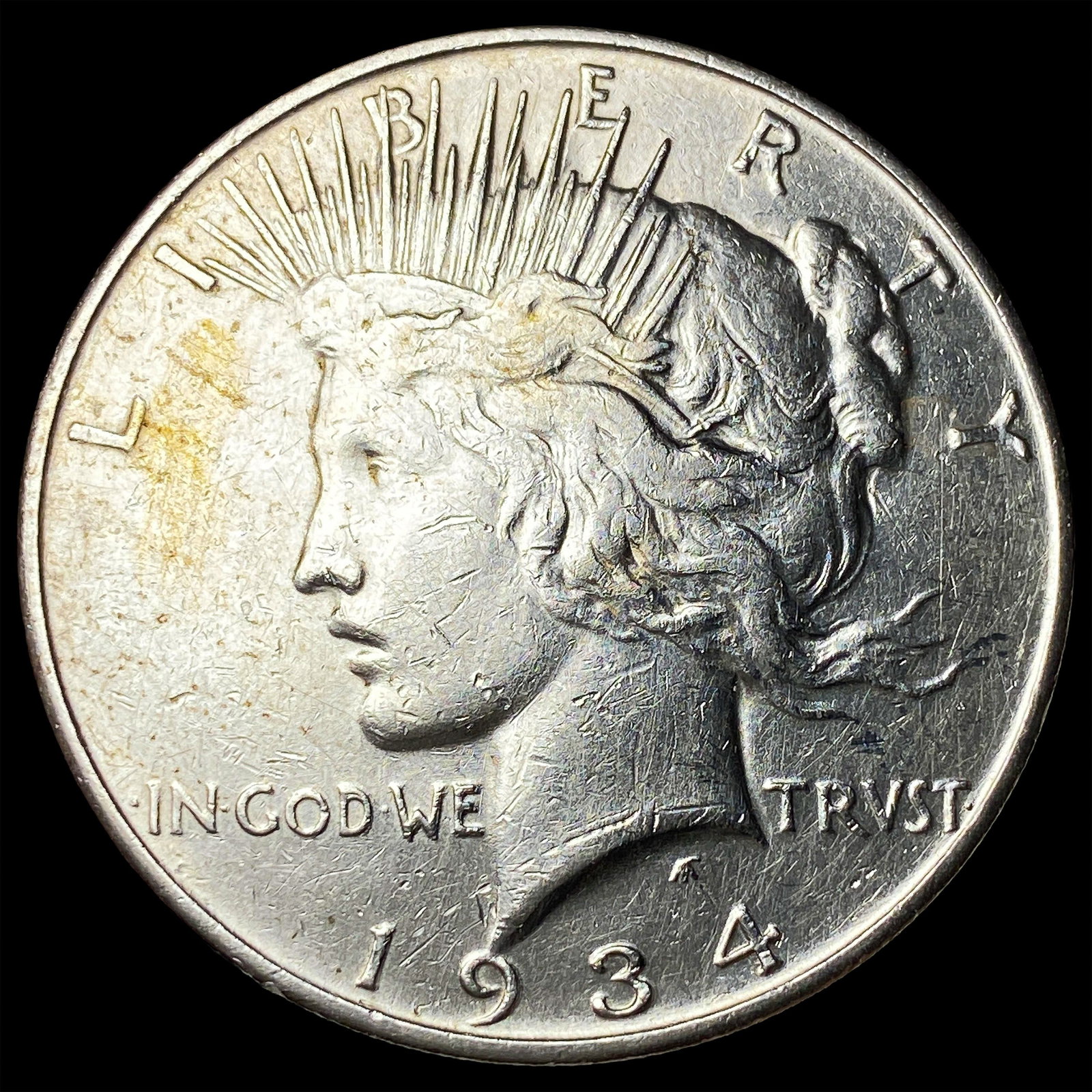 1934-D Silver Peace Dollar NEARLY UNCIRCULATED: 1934-D Silver Peace Dollar NEARLY UNCIRCULATED