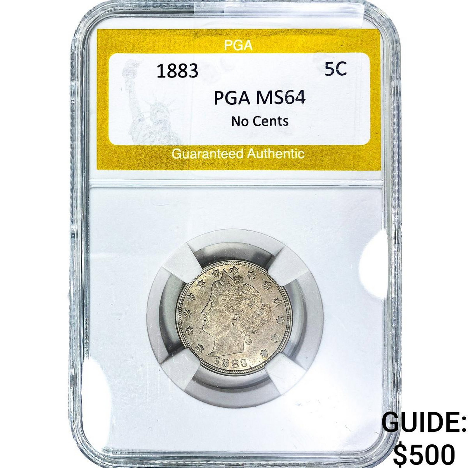 1883 Liberty Victory Nickel PGA MS64 No Cents: 1883 Liberty Victory Nickel PGA MS64 No Cents
