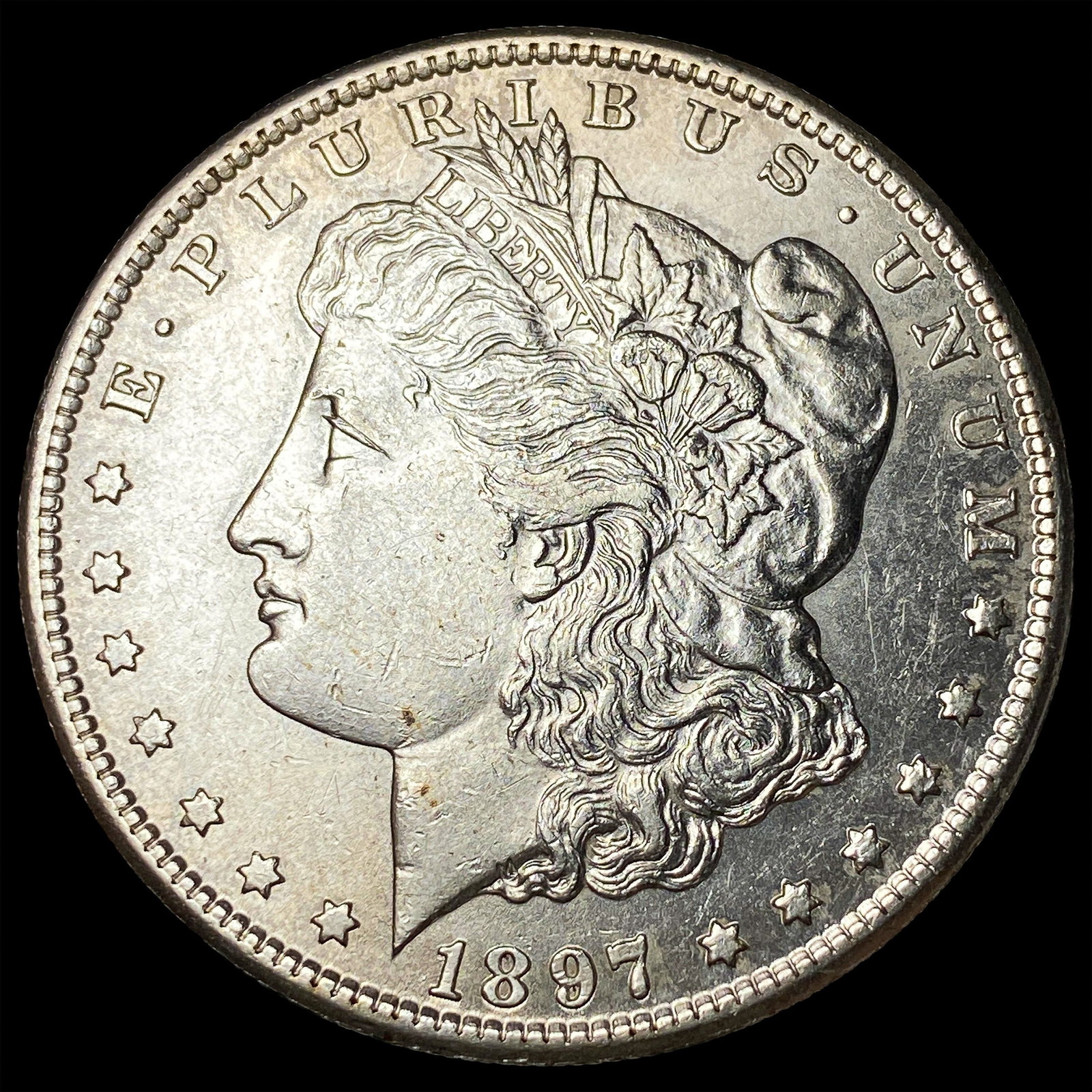 1897-S Silver Morgan Dollar CHOICE AU: 1897-S Silver Morgan Dollar CHOICE AU