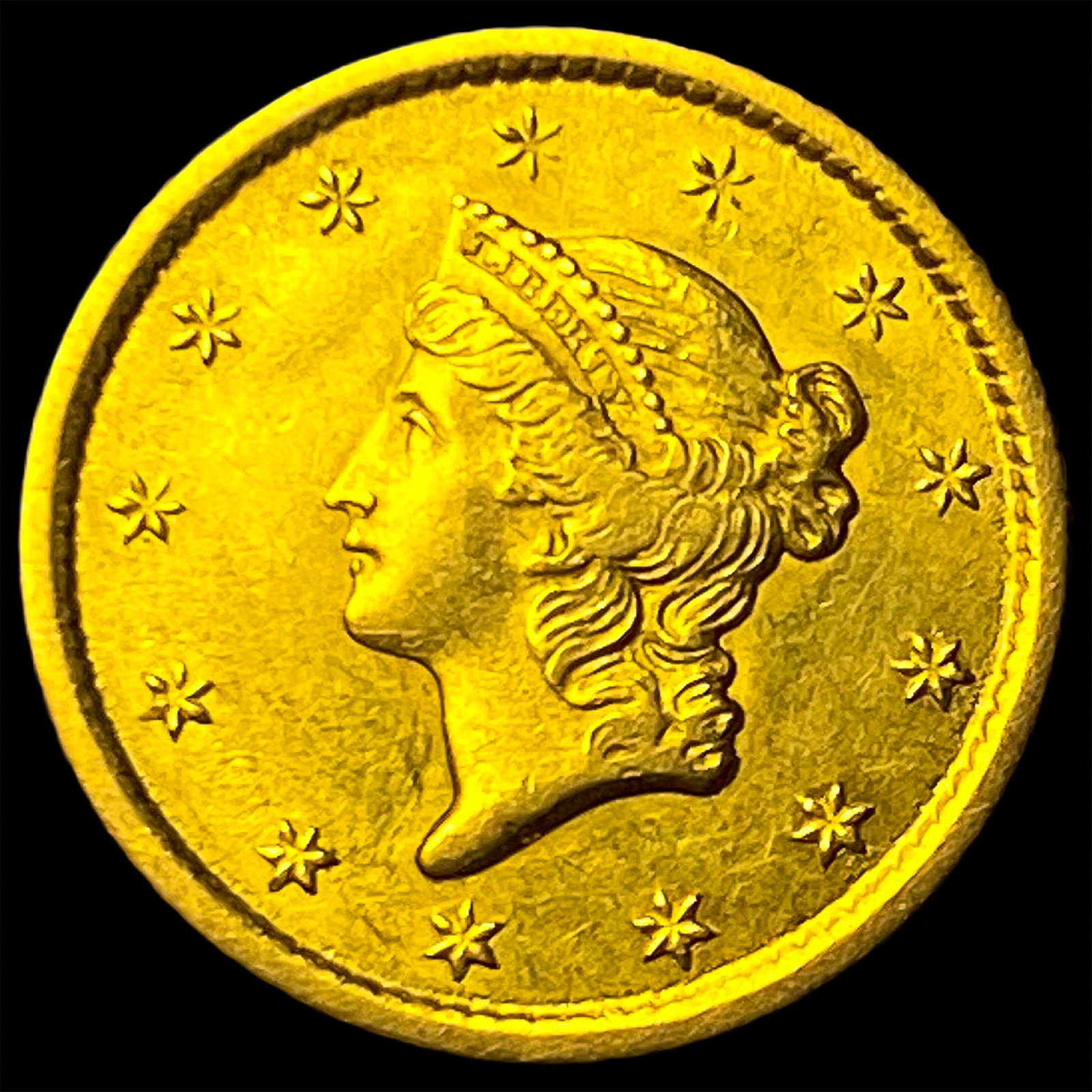 1853-O Gold $1 Liberty Head CLOSELY UNCIRCULATED: 1853-O Gold $1 Liberty Head CLOSELY UNCIRCULATED