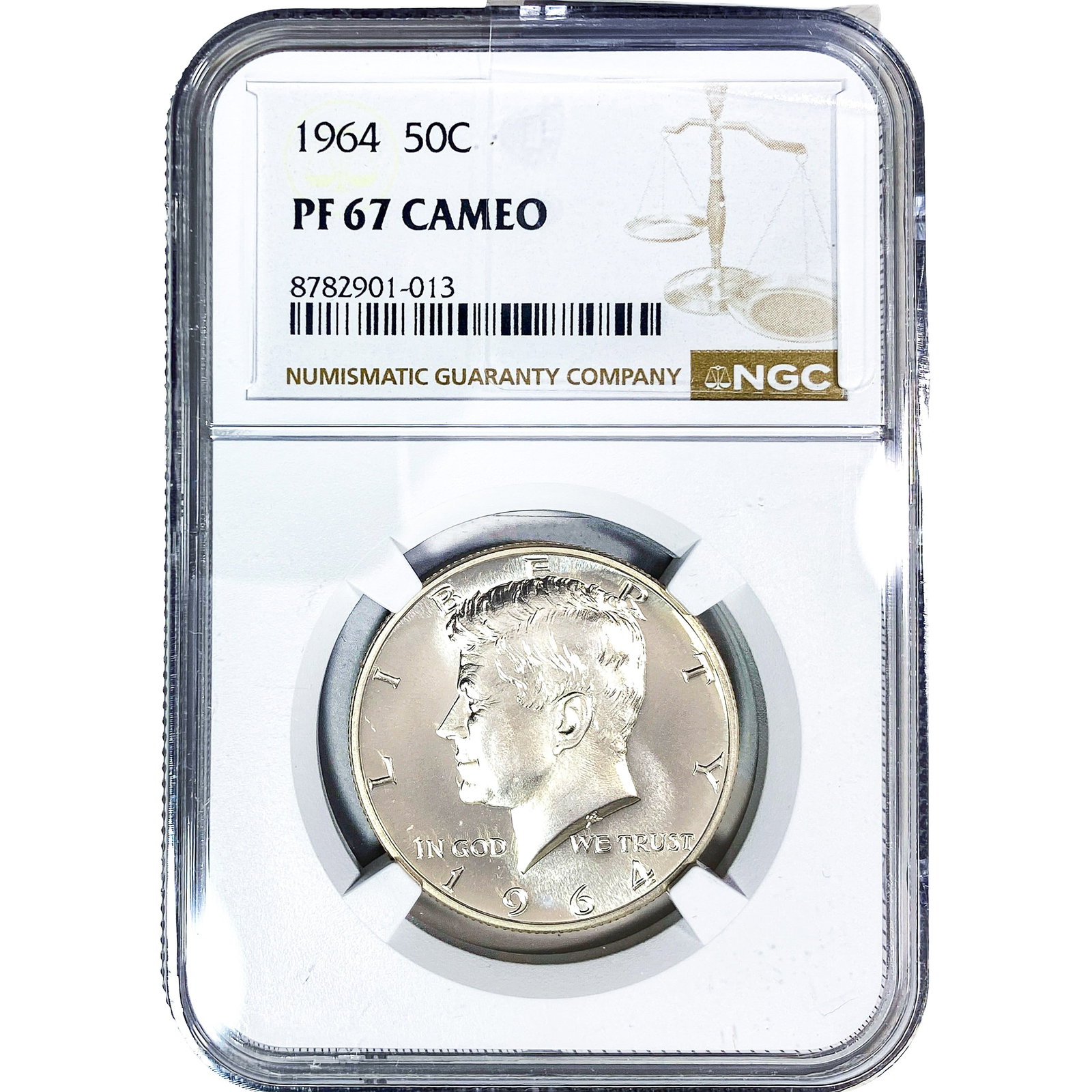 1964 Kennedy Half Dollar NGC PF67 CAMEO: 1964 Kennedy Half Dollar NGC PF67 CAMEO