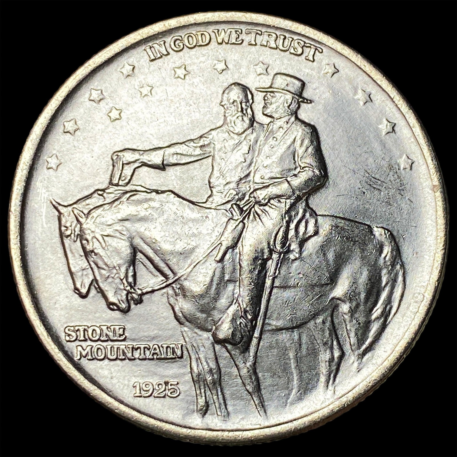 1925 Stone Mountain Silver Half Dollar CLOSELY UNCIRCULATED: 1925 Stone Mountain Silver Half Dollar CLOSELY UNCIRCULATED