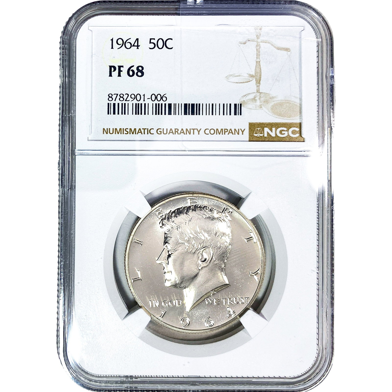 1964 Kennedy Half Dollar NGC PF68: 1964 Kennedy Half Dollar NGC PF68