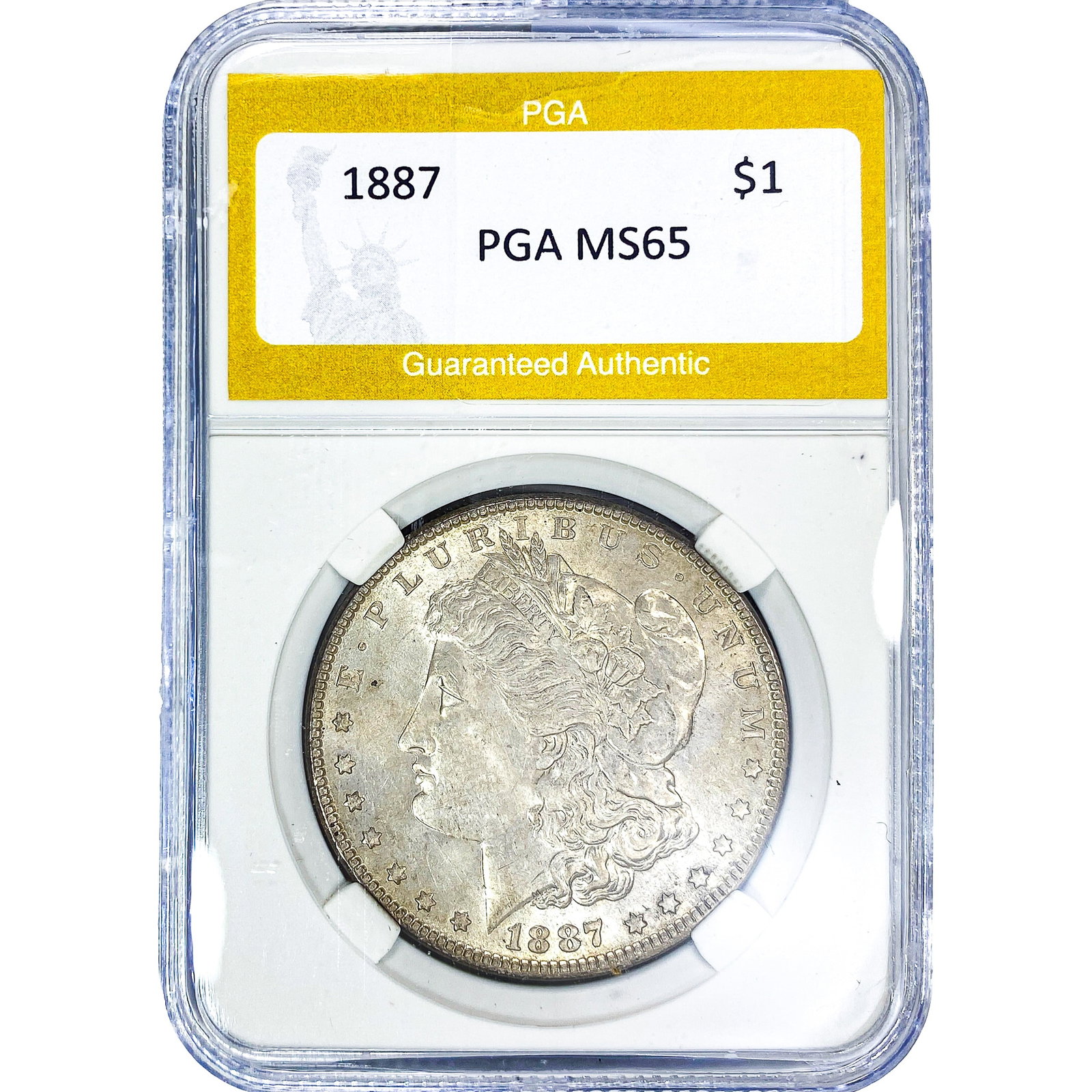 1887 Morgan Silver Dollar PGA MS65: 1887 Morgan Silver Dollar PGA MS65