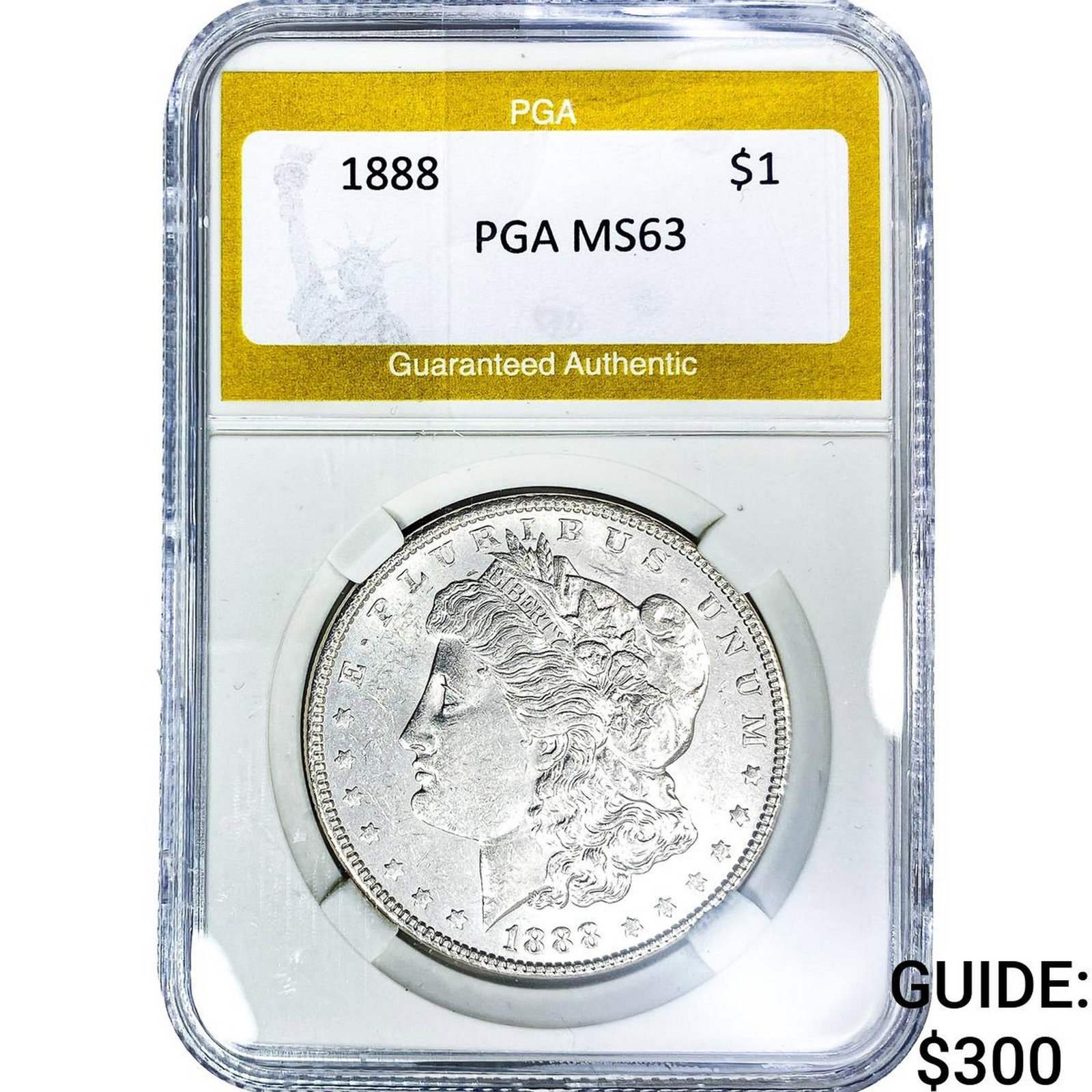 1888 Morgan Silver Dollar PGA MS63: 1888 Morgan Silver Dollar PGA MS63