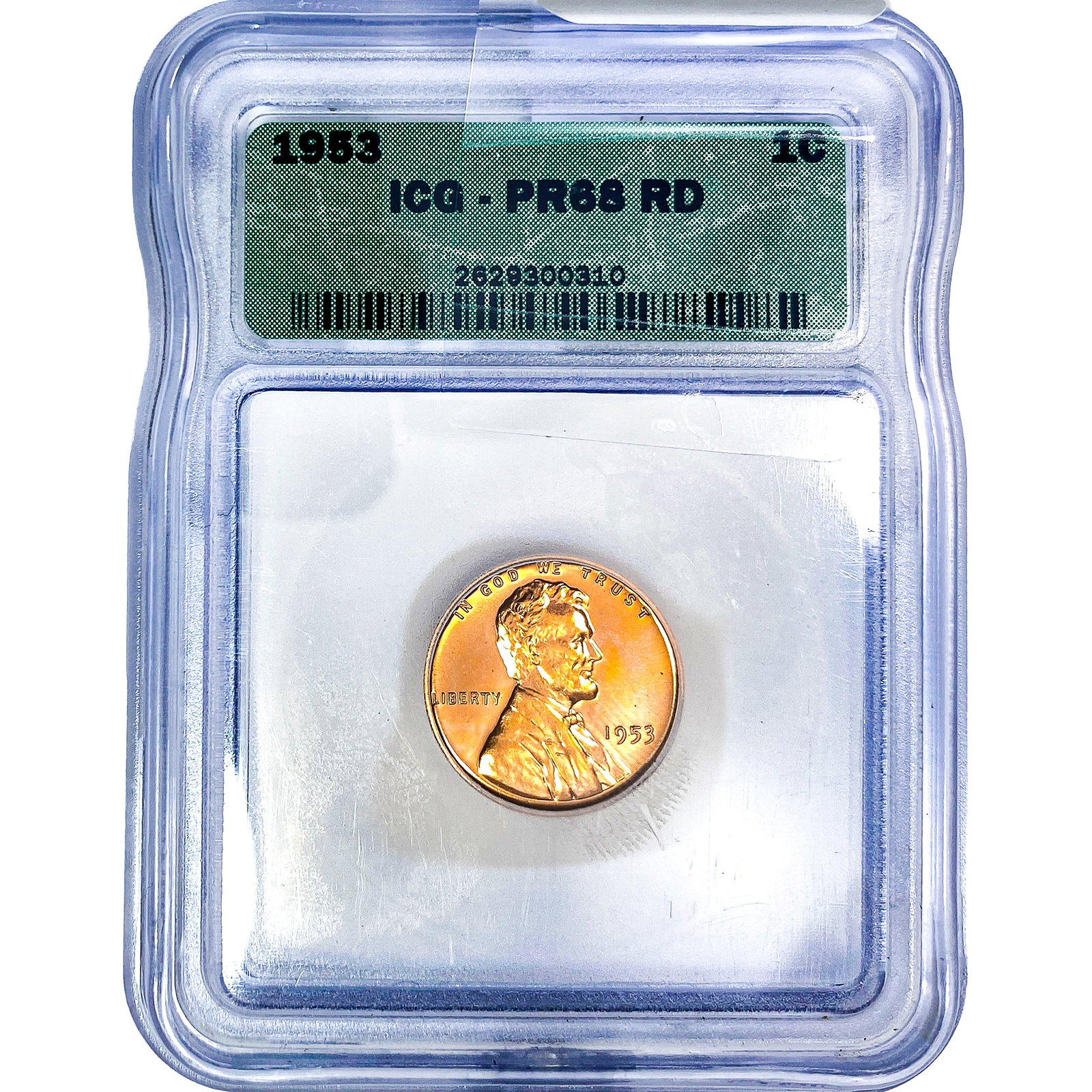 1953 Wheat Cent ICG PR68 RD: 1953 Wheat Cent ICG PR68 RD