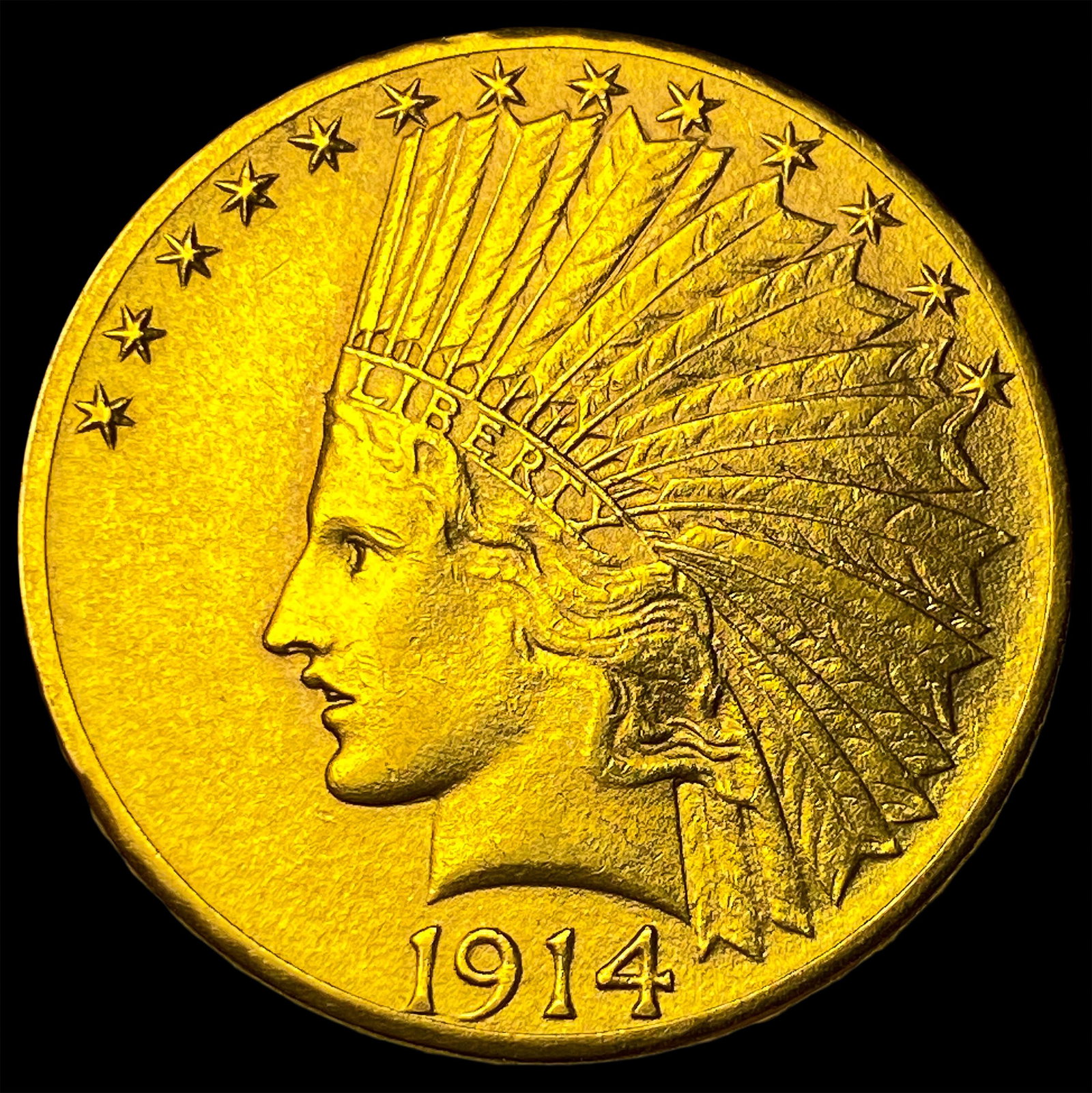 1914-D Gold $10 Indian Head Eagle UNCIRCULATED: 1914-D Gold $10 Indian Head Eagle UNCIRCULATED