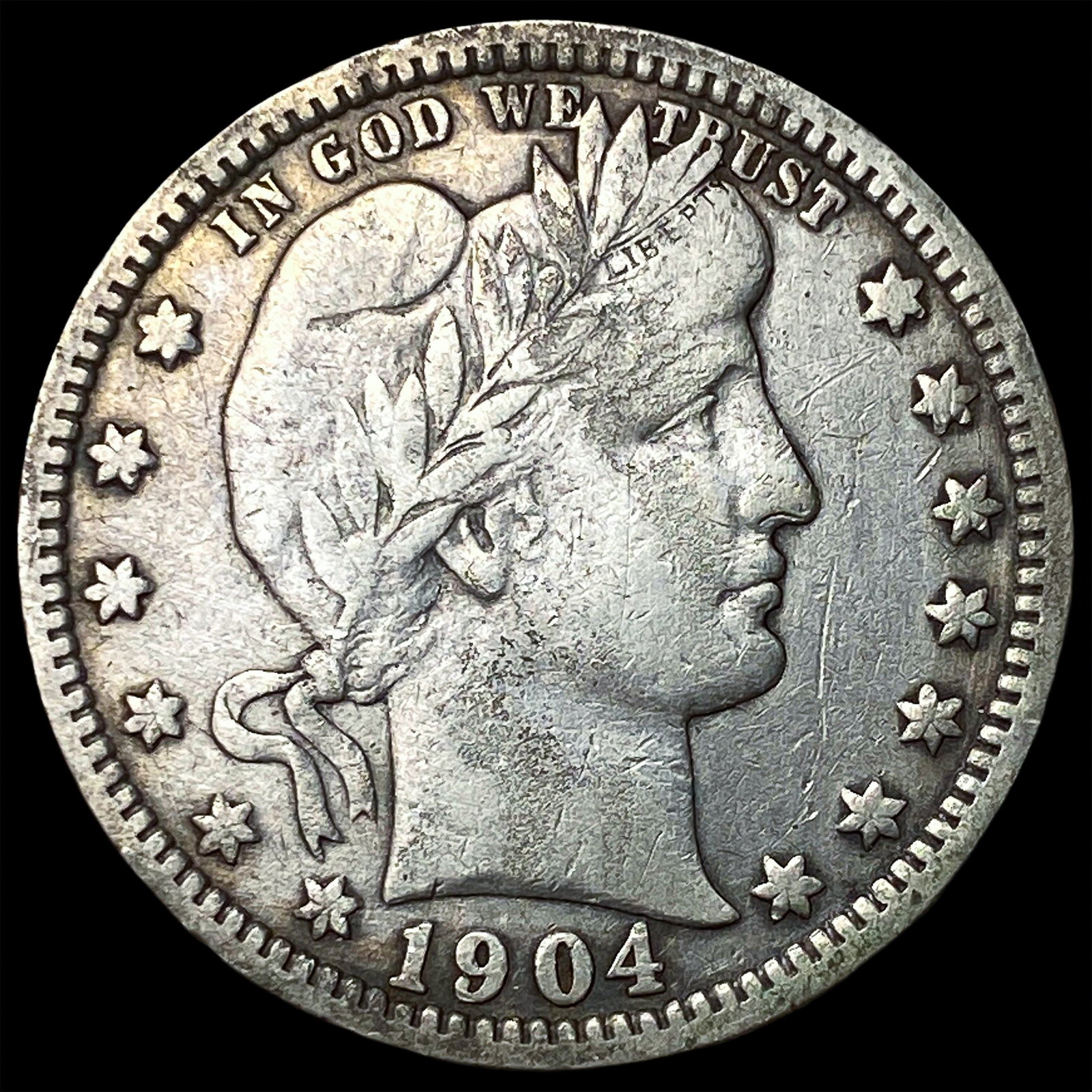 1904 Barber Quarter LIGHTLY CIRCULATED: 1904 Barber Quarter LIGHTLY CIRCULATED