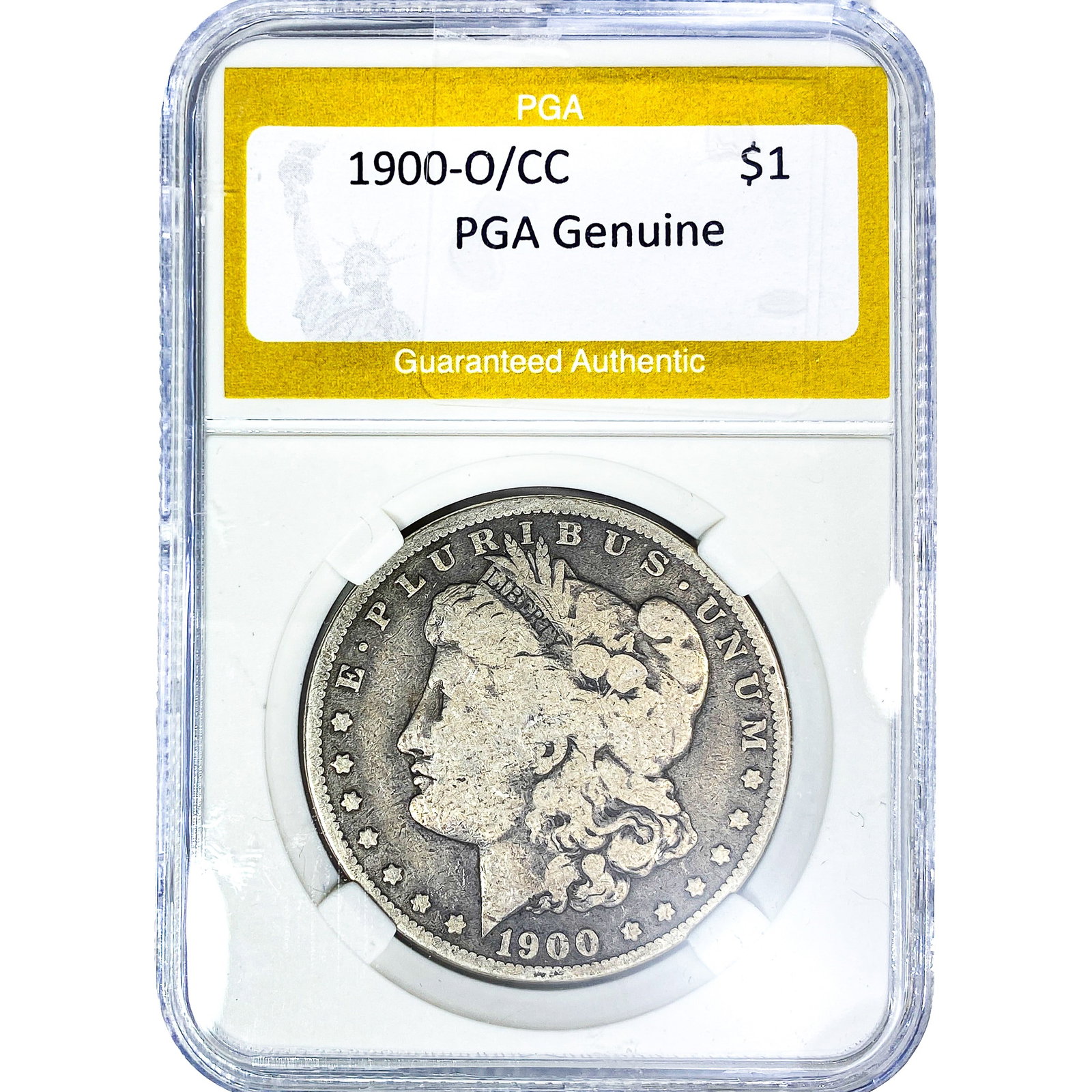1900-O/CC Morgan Silver Dollar PGA Genuine: 1900-O/CC Morgan Silver Dollar PGA Genuine