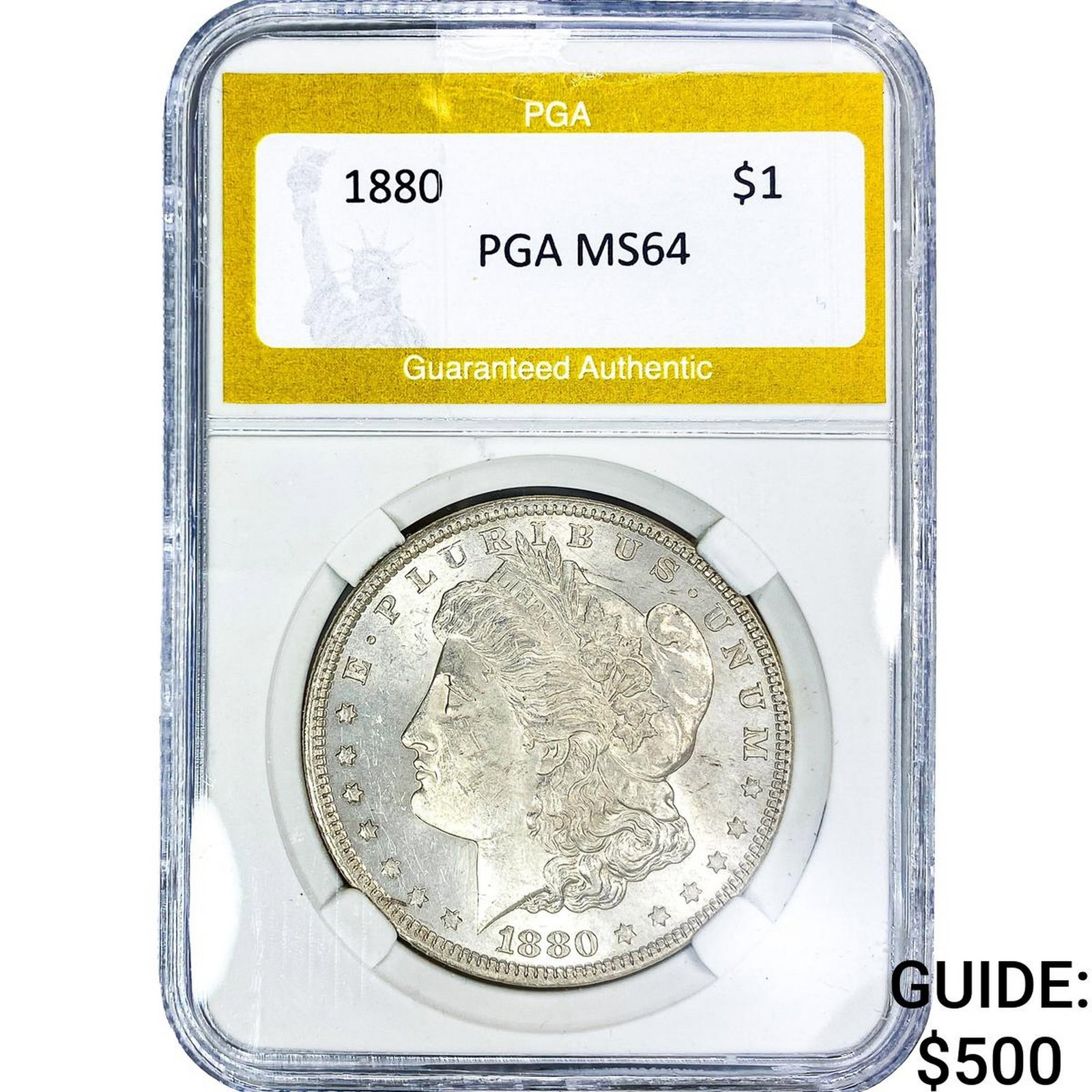 1880 Morgan Silver Dollar PGA MS64: 1880 Morgan Silver Dollar PGA MS64