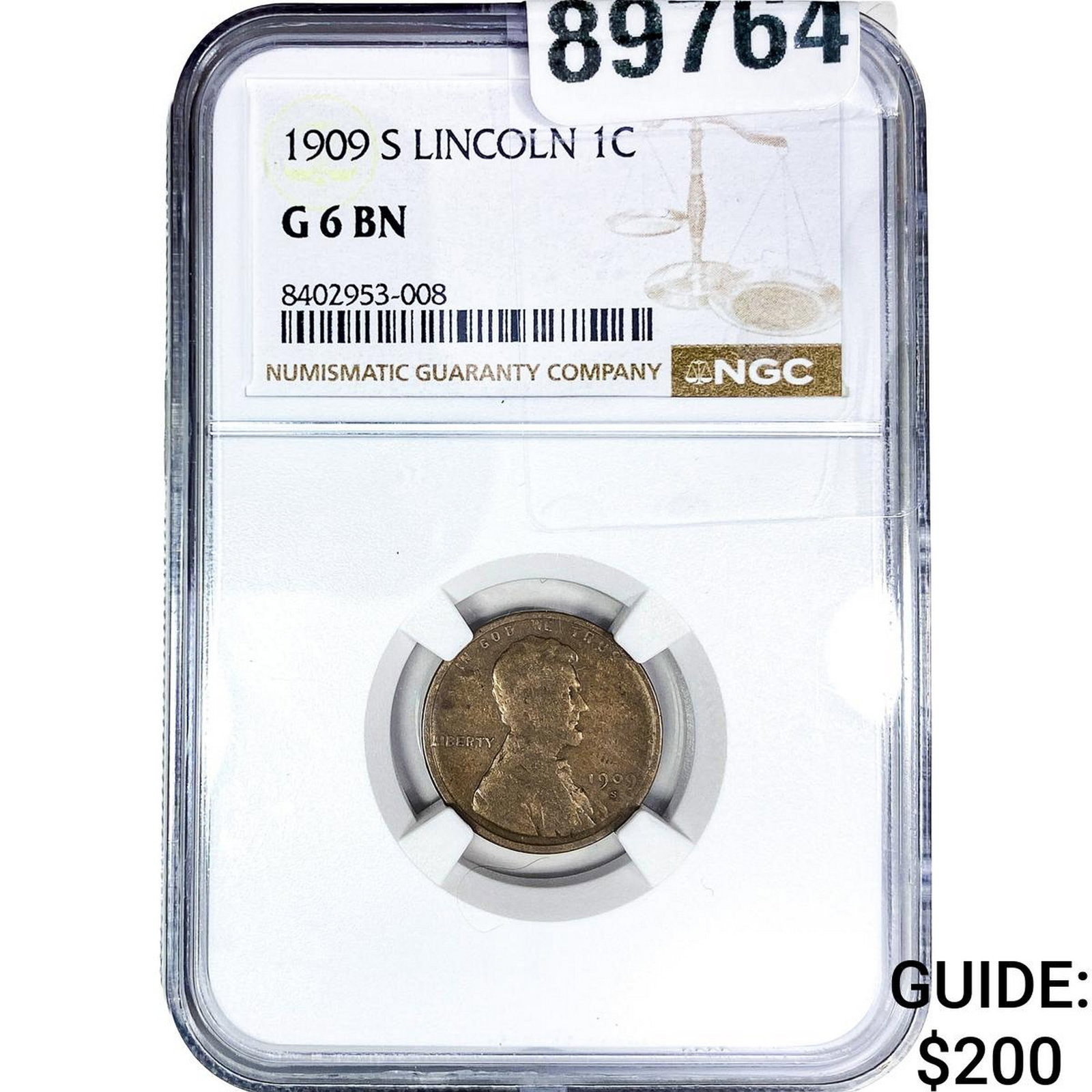 1909-S Wheat Cent NGC G6 BN (1 of 2)