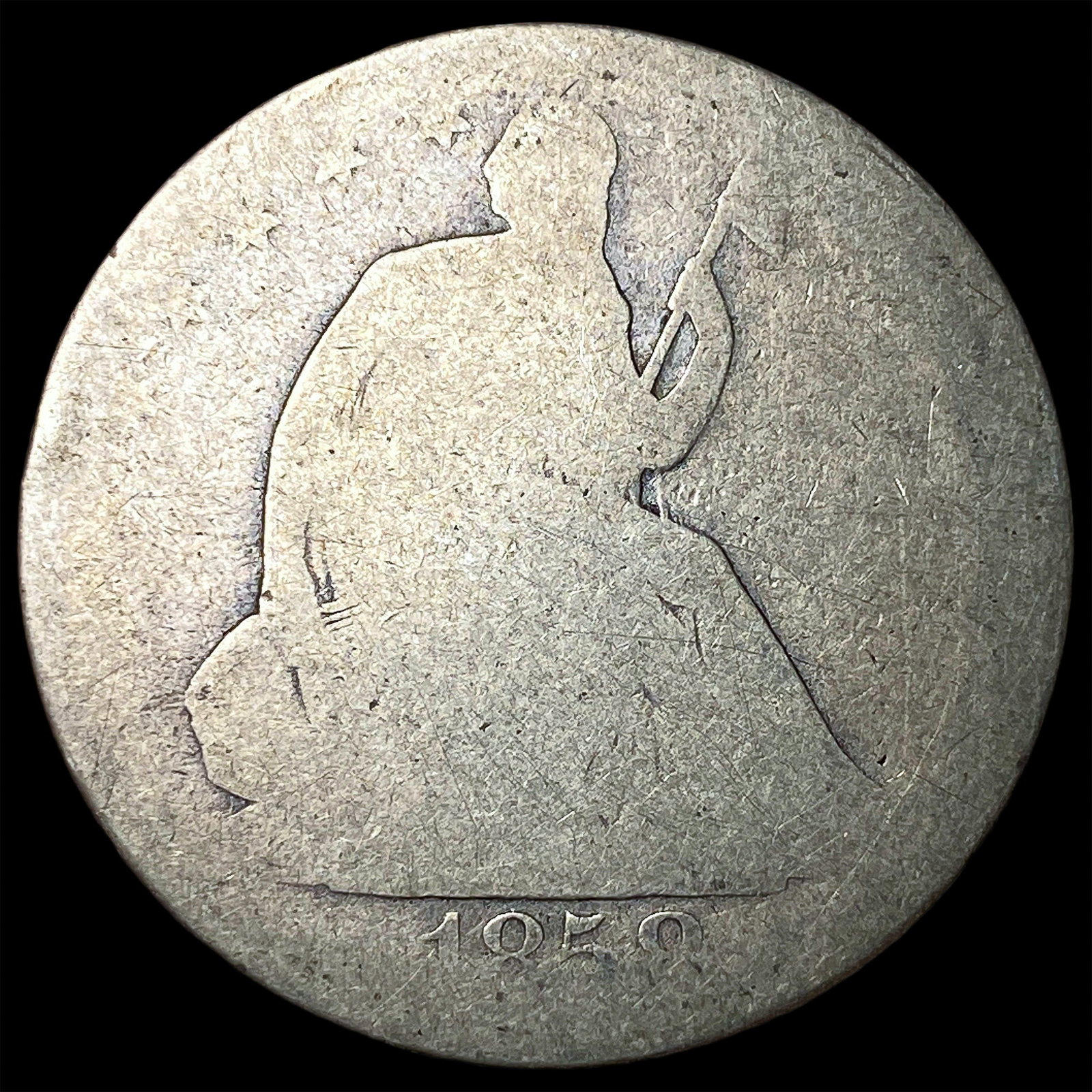 1858-O Silver Seated Liberty Half Dollar NICELY CIRCULATED: 1858-O Silver Seated Liberty Half Dollar NICELY CIRCULATED