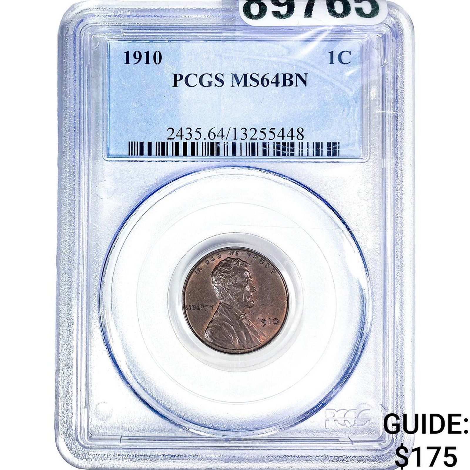 1910 Wheat Cent PCGS MS64 BN: 1910 Wheat Cent PCGS MS64 BN
