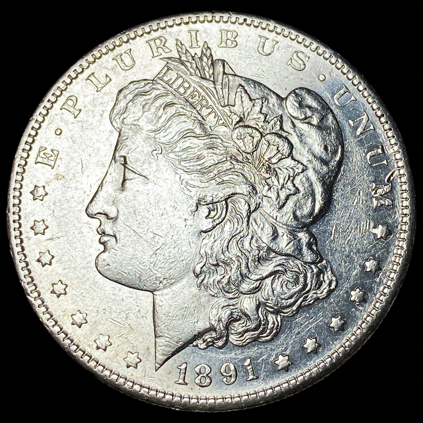 1891-S Silver Morgan Dollar CLOSELY UNCIRCULATED: 1891-S Silver Morgan Dollar CLOSELY UNCIRCULATED