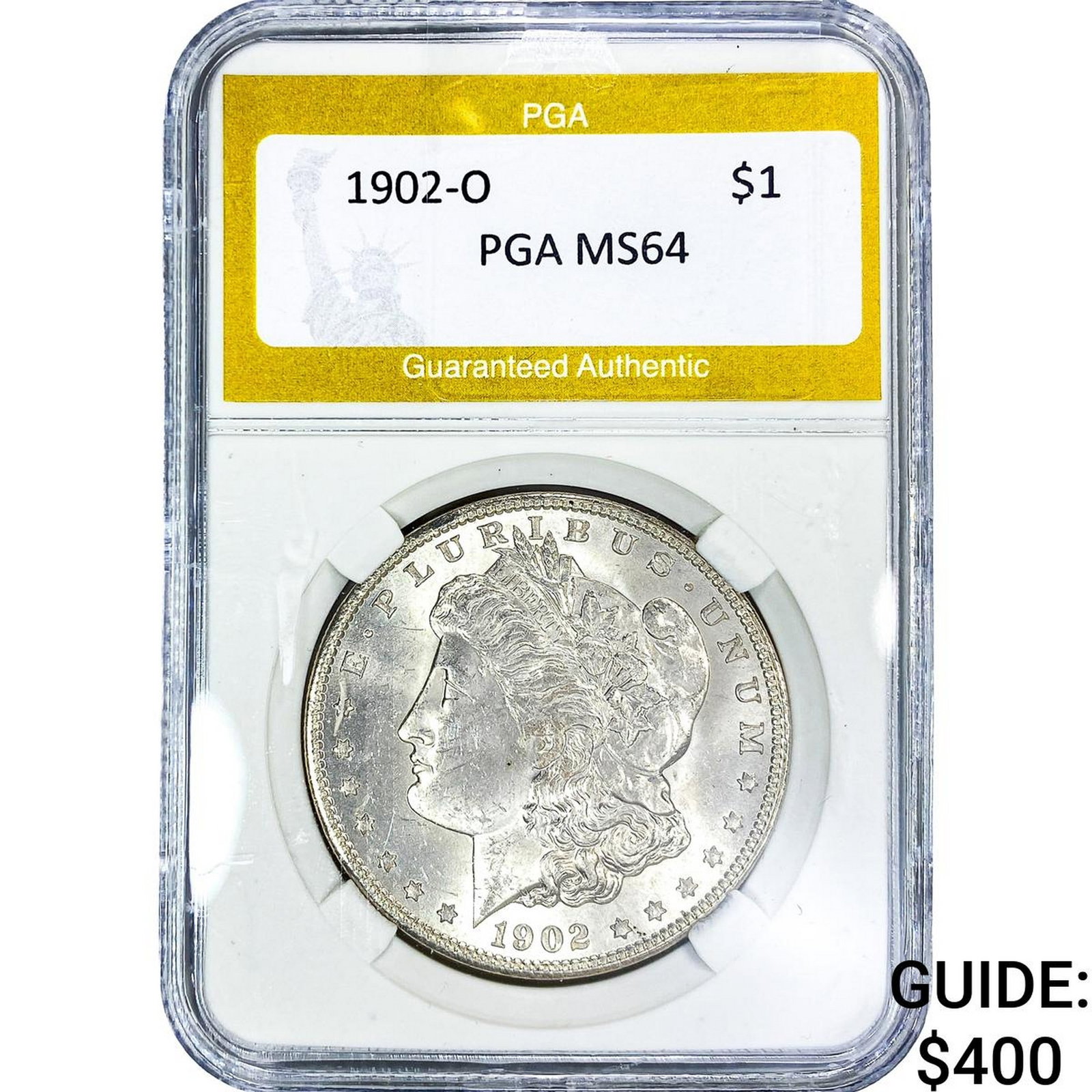 1902-O Morgan Silver Dollar PGA MS64: 1902-O Morgan Silver Dollar PGA MS64