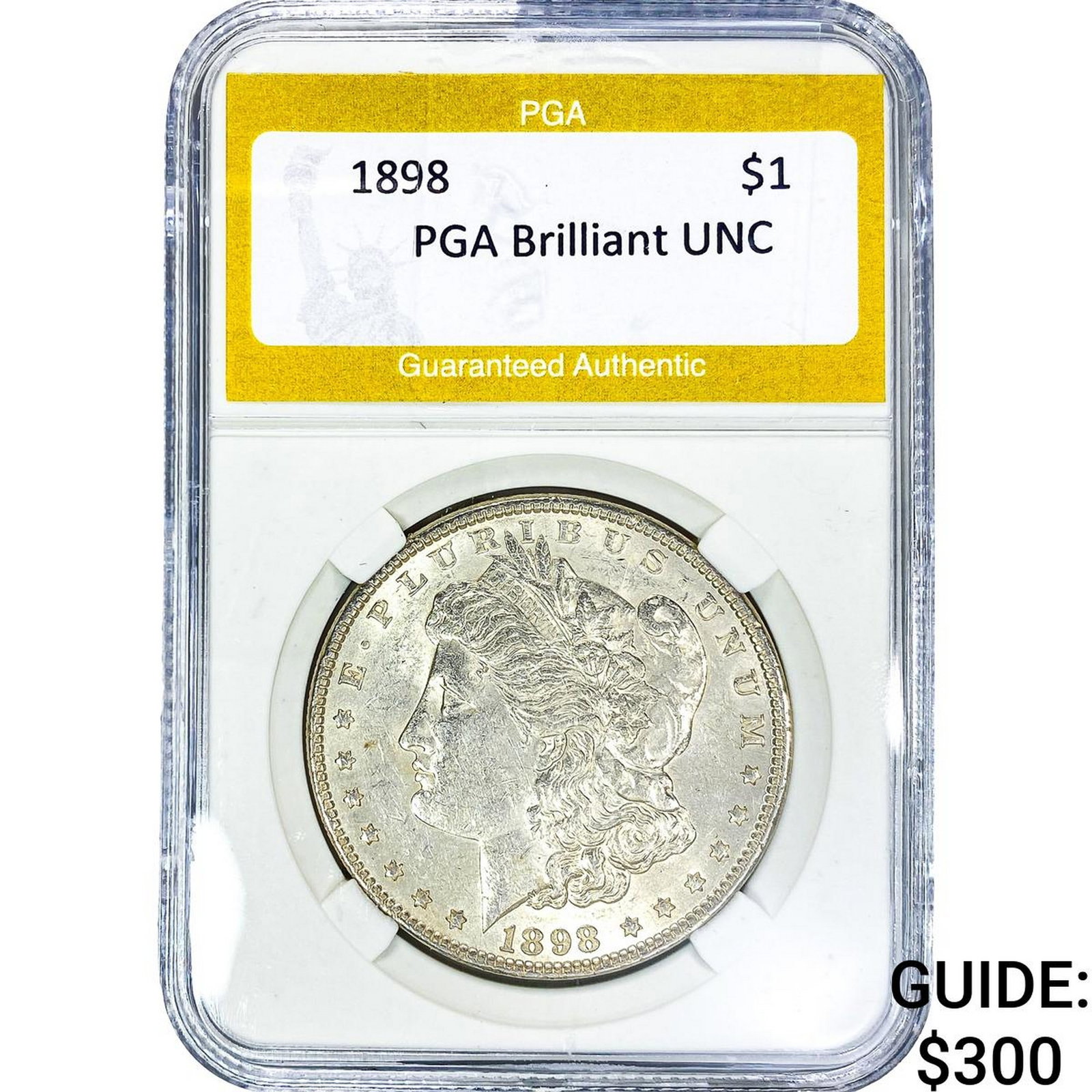 1898 Morgan Silver Dollar PGA Brilliant UNC: 1898 Morgan Silver Dollar PGA Brilliant UNC