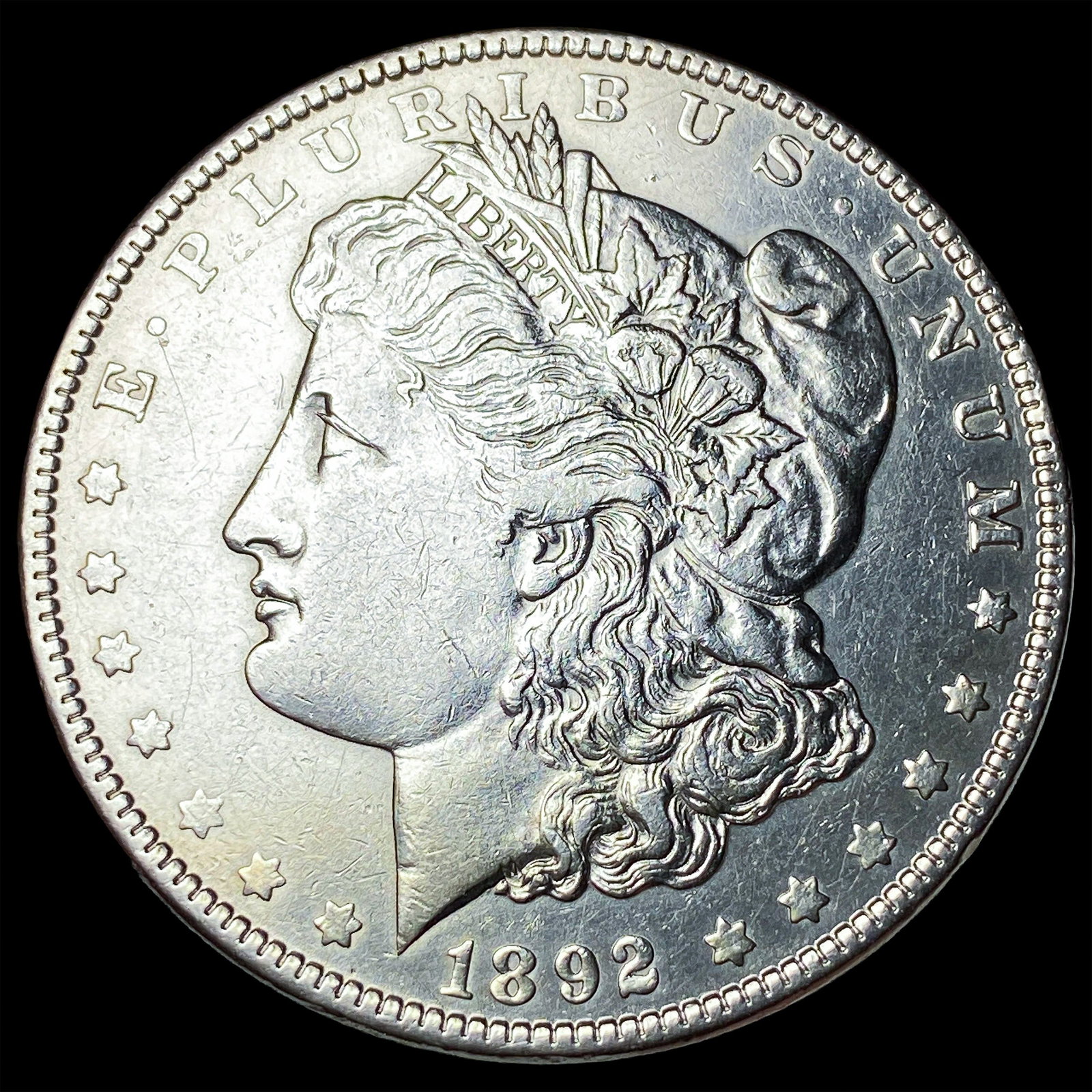 1892 Morgan Silver Dollar CLOSELY UNCIRCULATED: 1892 Morgan Silver Dollar CLOSELY UNCIRCULATED