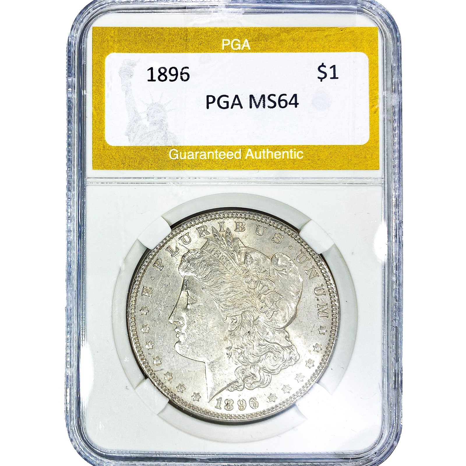 1896 Morgan Silver Dollar PGA MS64: 1896 Morgan Silver Dollar PGA MS64