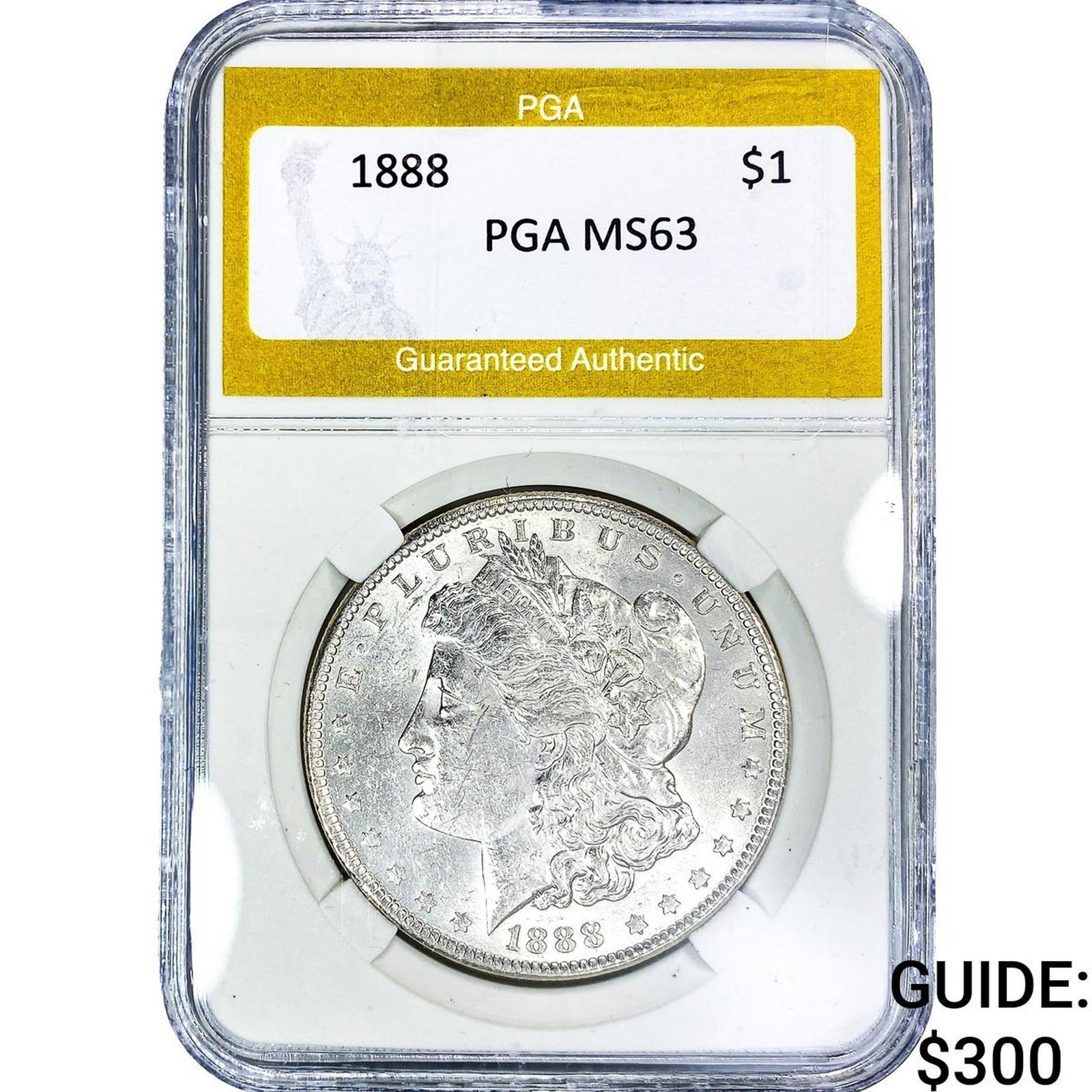 1888 Morgan Silver Dollar PGA MS63: 1888 Morgan Silver Dollar PGA MS63