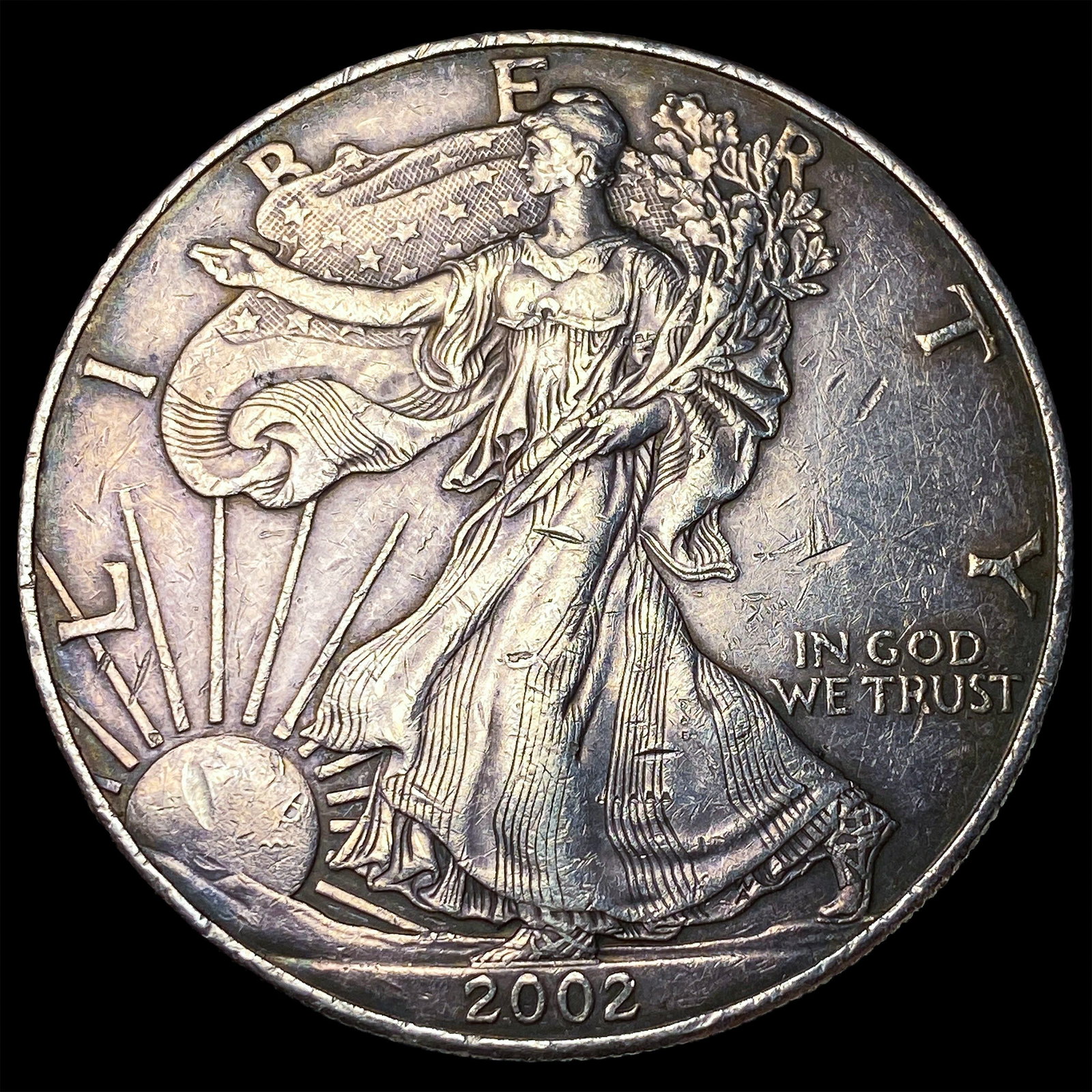 2002 1 oz Silver American Eagle $1 UNCIRCULATED: 2002 1 oz Silver American Eagle $1 UNCIRCULATED