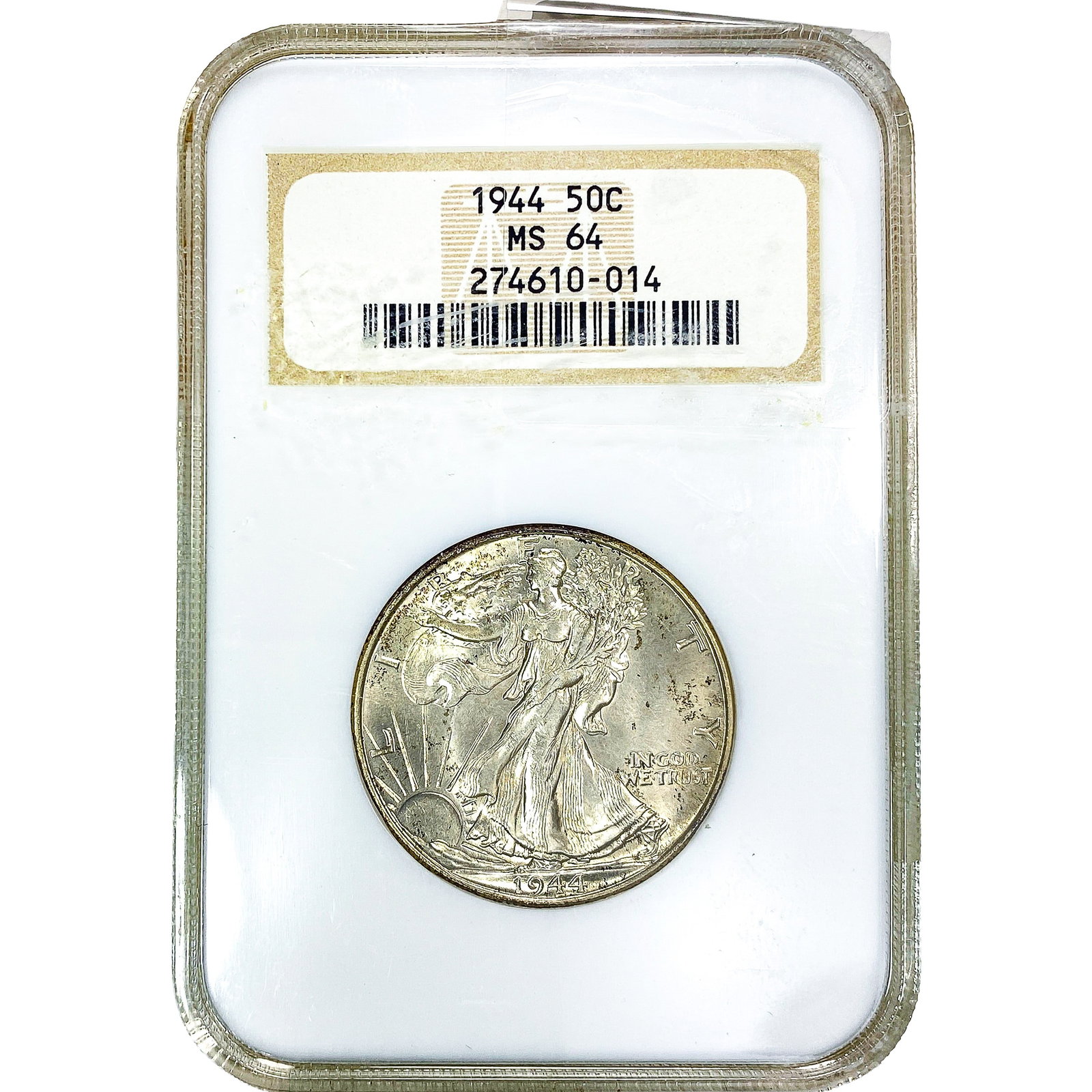 1944 Walking Liberty Half Dollar NGC MS64: 1944 Walking Liberty Half Dollar NGC MS64