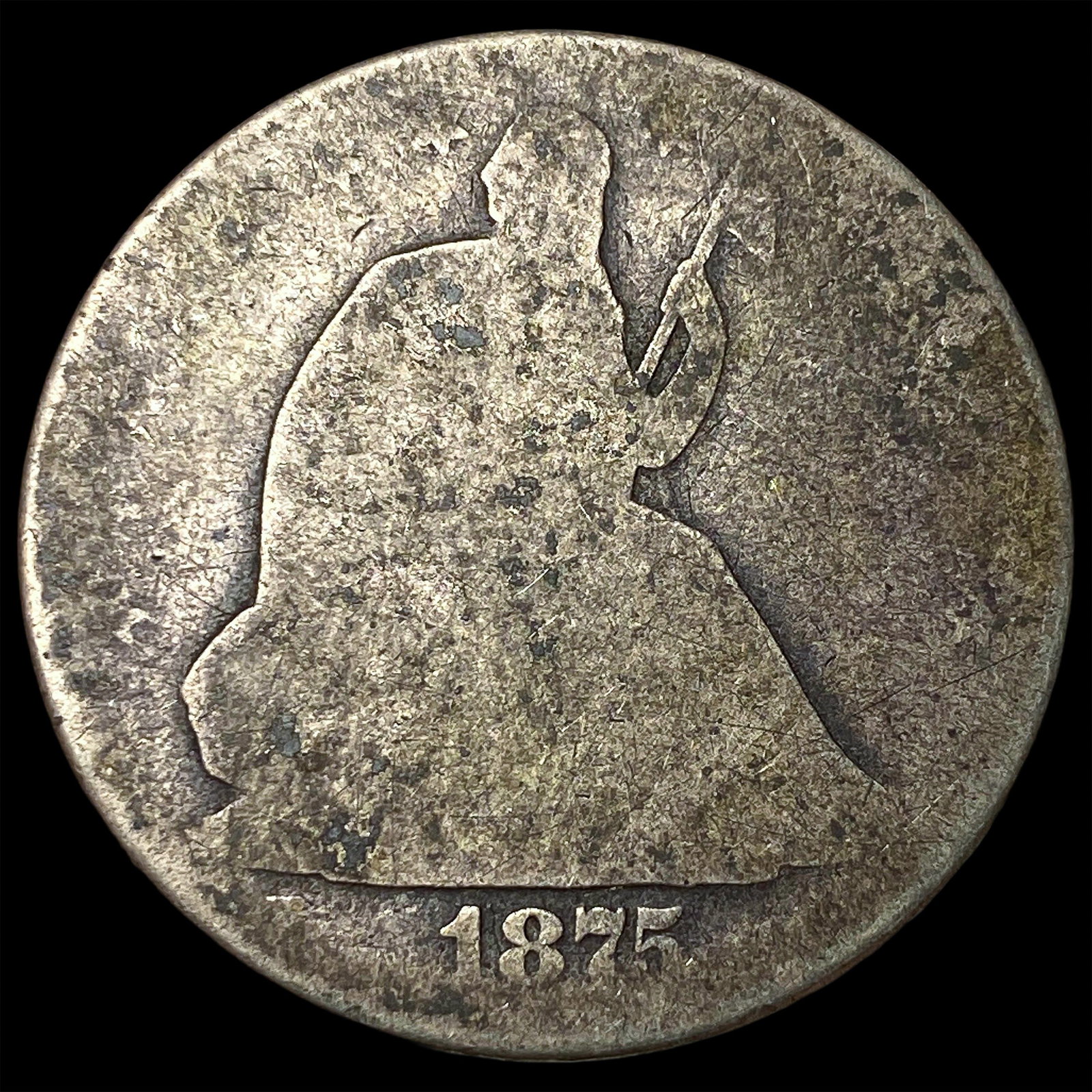 1875 Seated Liberty Half Dollar NICELY CIRCULATED: 1875 Seated Liberty Half Dollar NICELY CIRCULATED