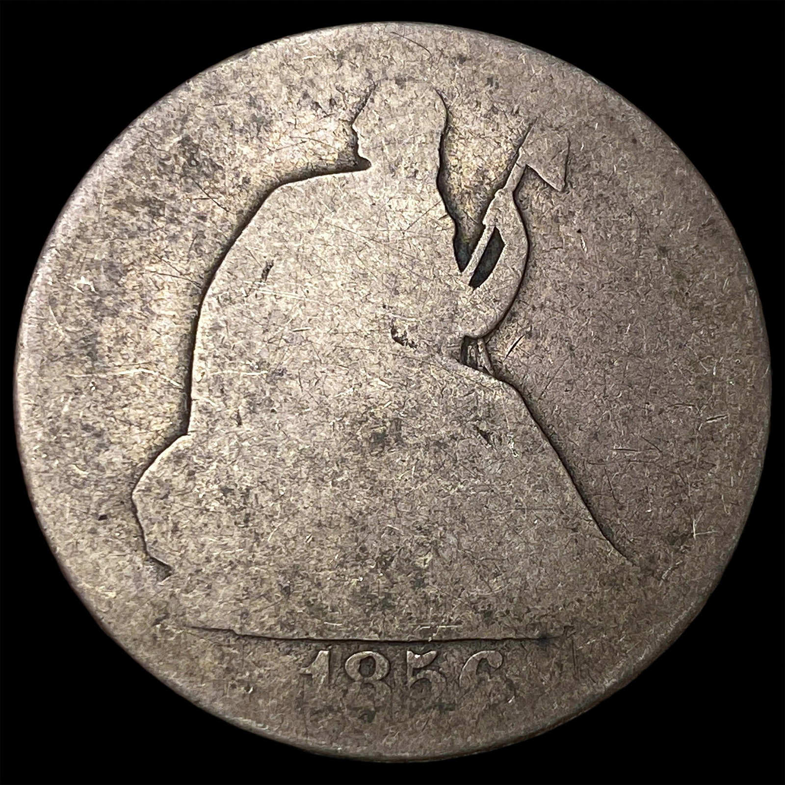 1856-O Silver Seated Liberty Half Dollar NICELY CIRCULATED: 1856-O Silver Seated Liberty Half Dollar NICELY CIRCULATED