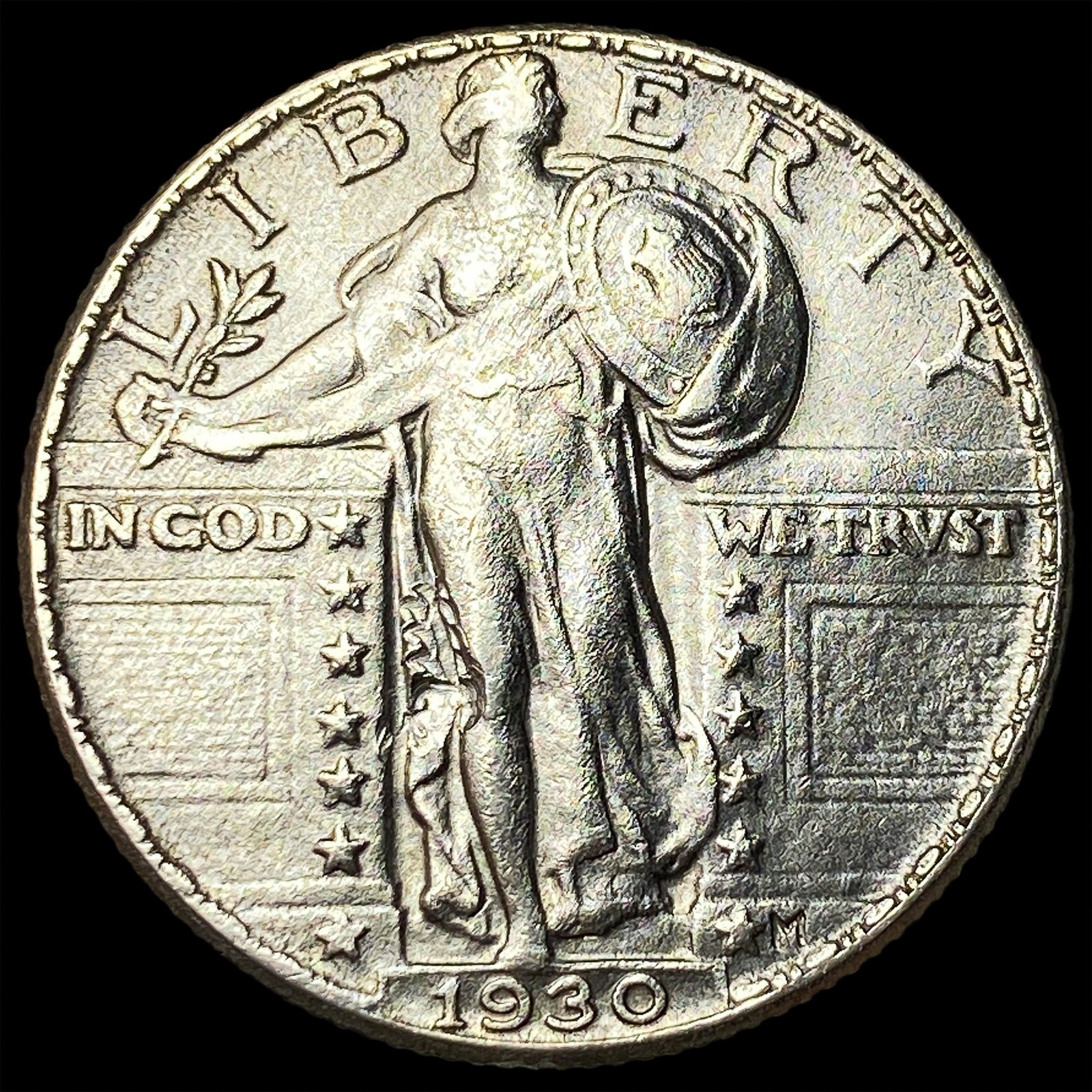 1930 Silver Standing Liberty Quarter CLOSELY UNCIRCULATED: 1930 Silver Standing Liberty Quarter CLOSELY UNCIRCULATED