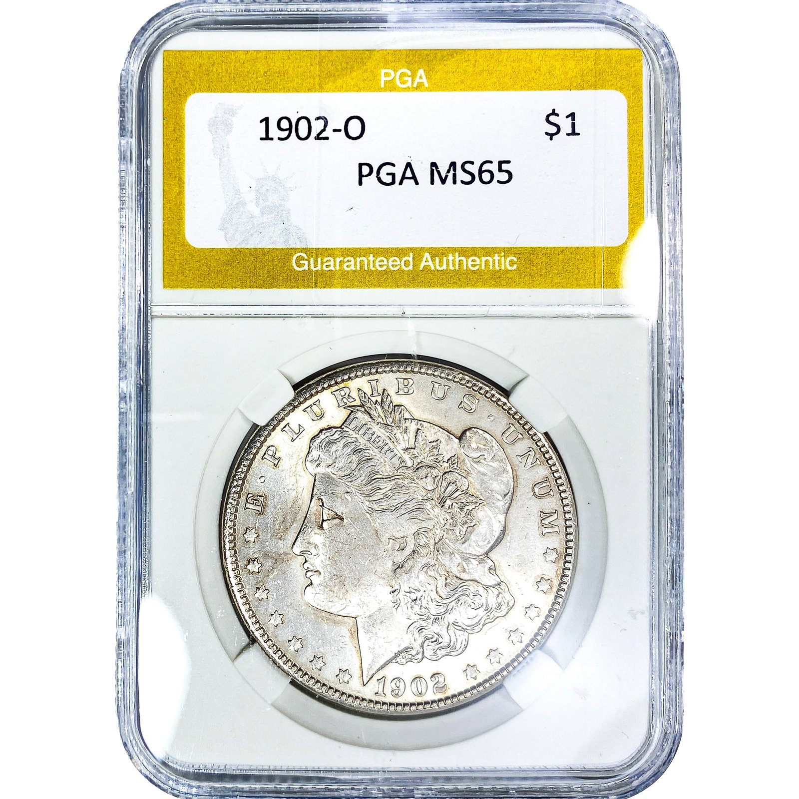 1902-O Morgan Silver Dollar PGA MS65: 1902-O Morgan Silver Dollar PGA MS65