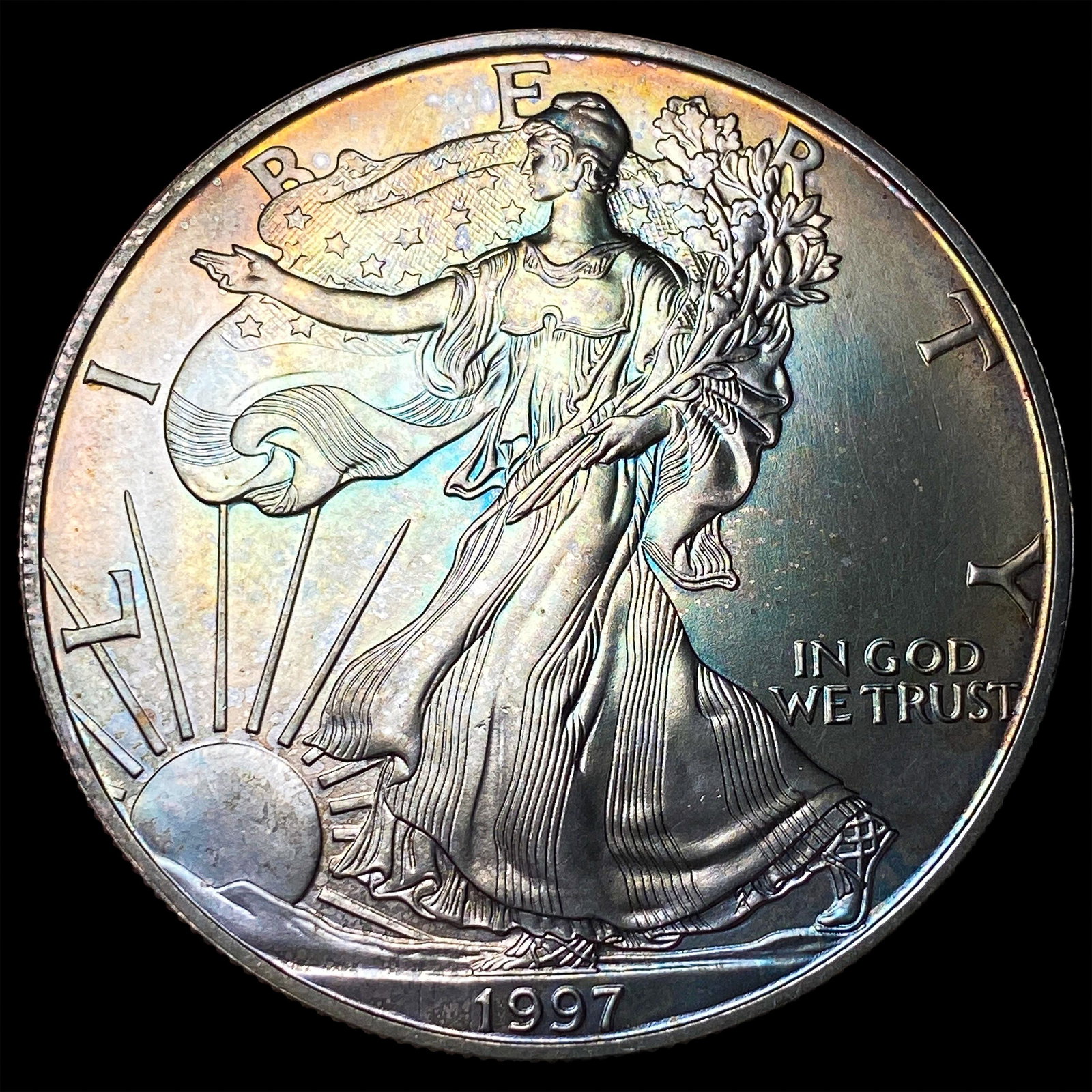 1997 1 oz Silver American Eagle $1 GEM BU: 1997 1 oz Silver American Eagle $1 GEM BU