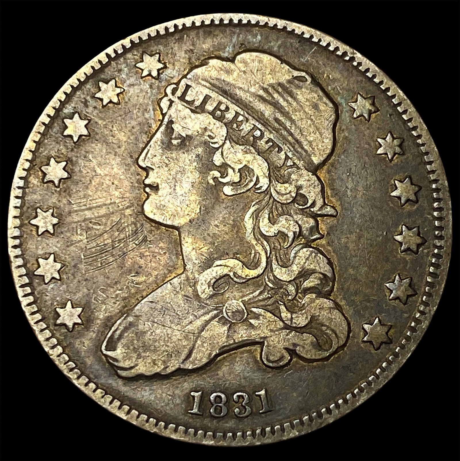 1831 Capped Bust Silver Quarter LIGHTLY CIRCULATED: 1831 Capped Bust Silver Quarter LIGHTLY CIRCULATED