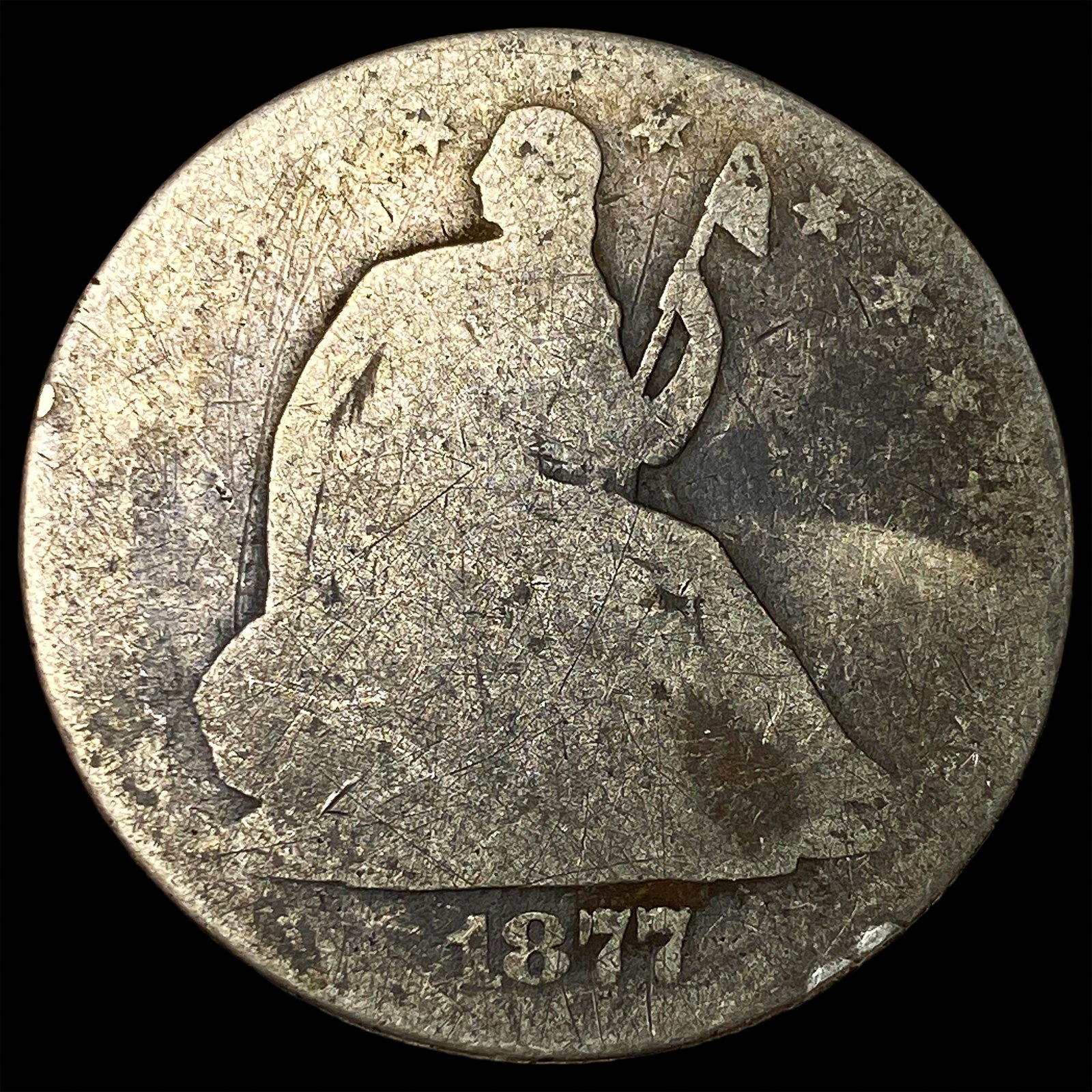 1877 Seated Liberty Half Dollar NICELY CIRCULATED: 1877 Seated Liberty Half Dollar NICELY CIRCULATED