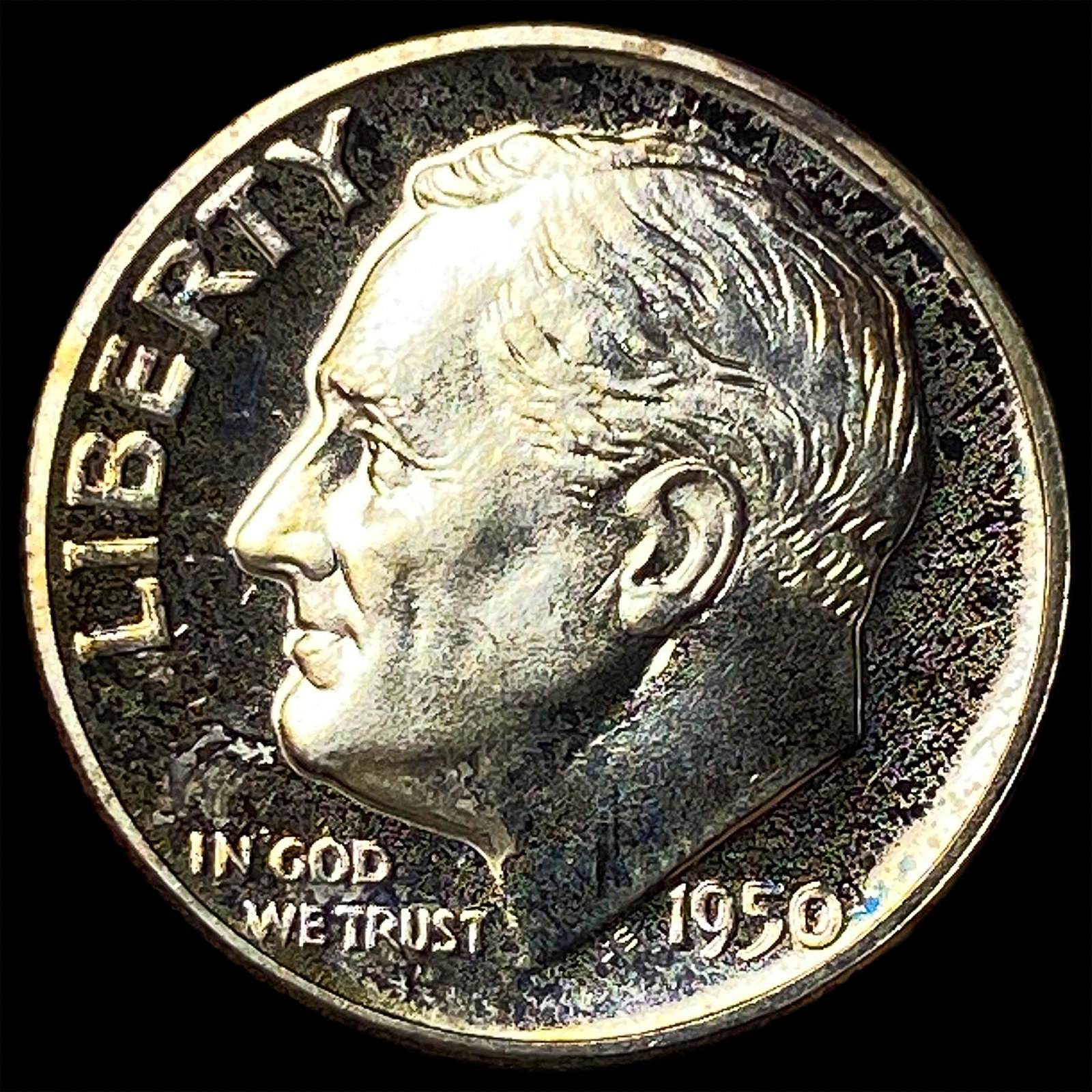 1950 Silver Roosevelt Dime CHOICE PROOF: 1950 Silver Roosevelt Dime CHOICE PROOF