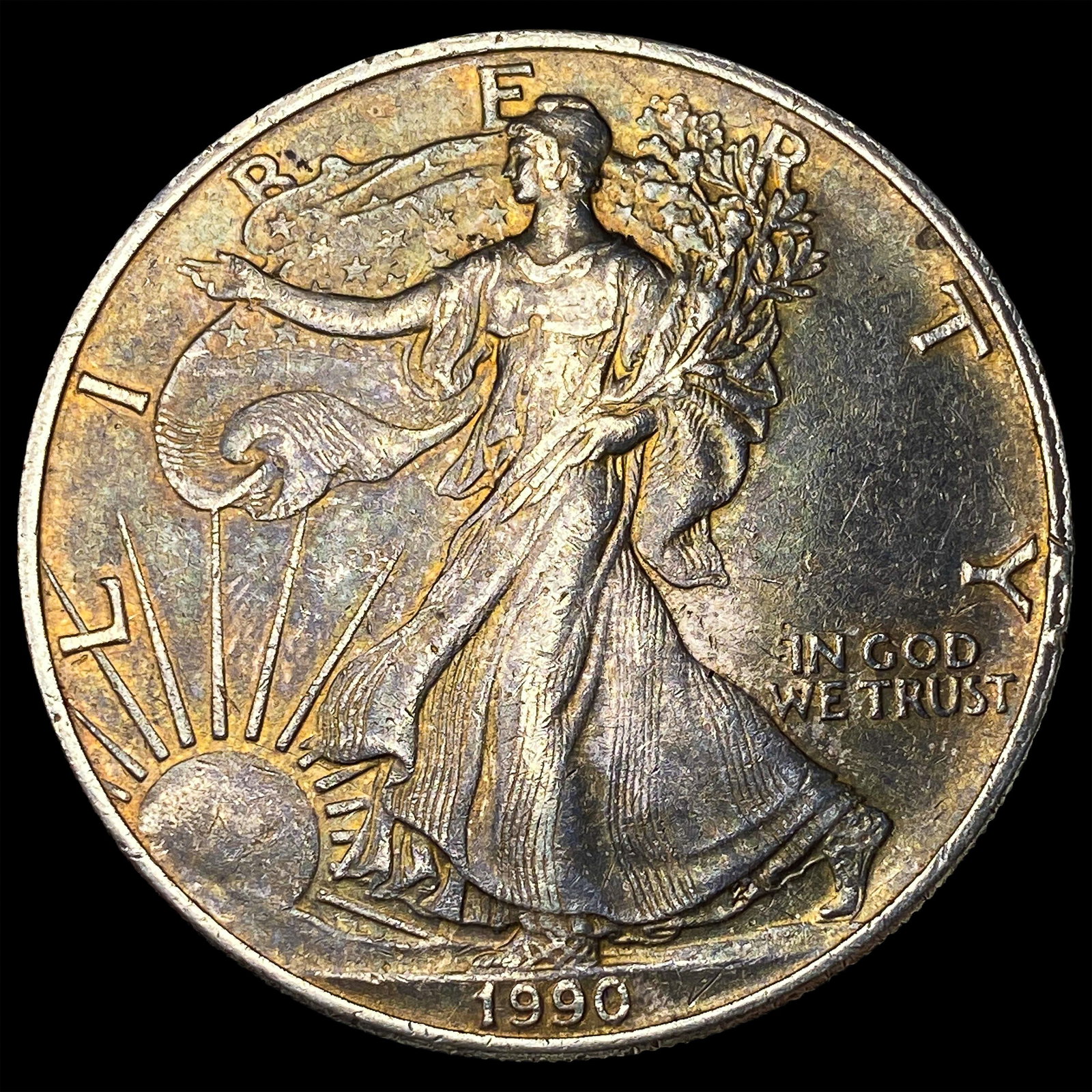 1990 1 oz Silver American Eagle $1 UNCIRCULATED (1 of 2)