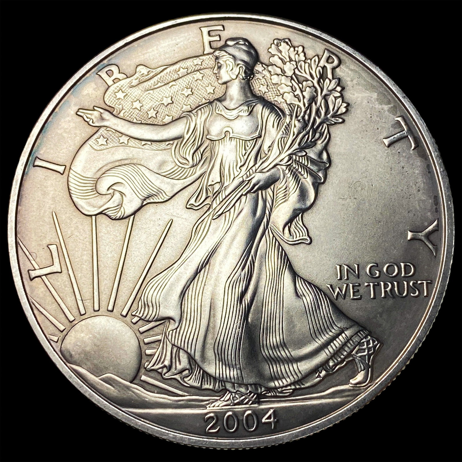 2004 1 oz Silver American Eagle $1 UNCIRCULATED: 2004 1 oz Silver American Eagle $1 UNCIRCULATED