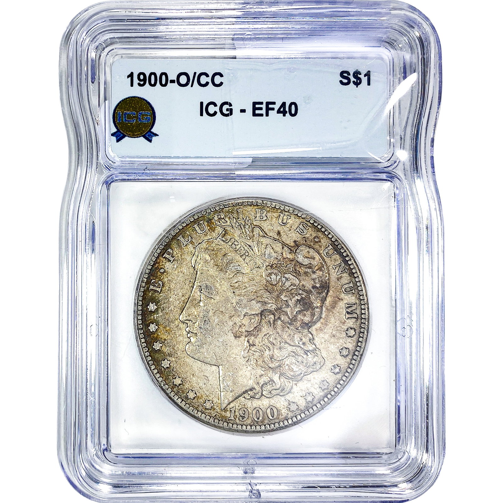 1900-O/CC Morgan Silver Dollar ICG EF40: 1900-O/CC Morgan Silver Dollar ICG EF40