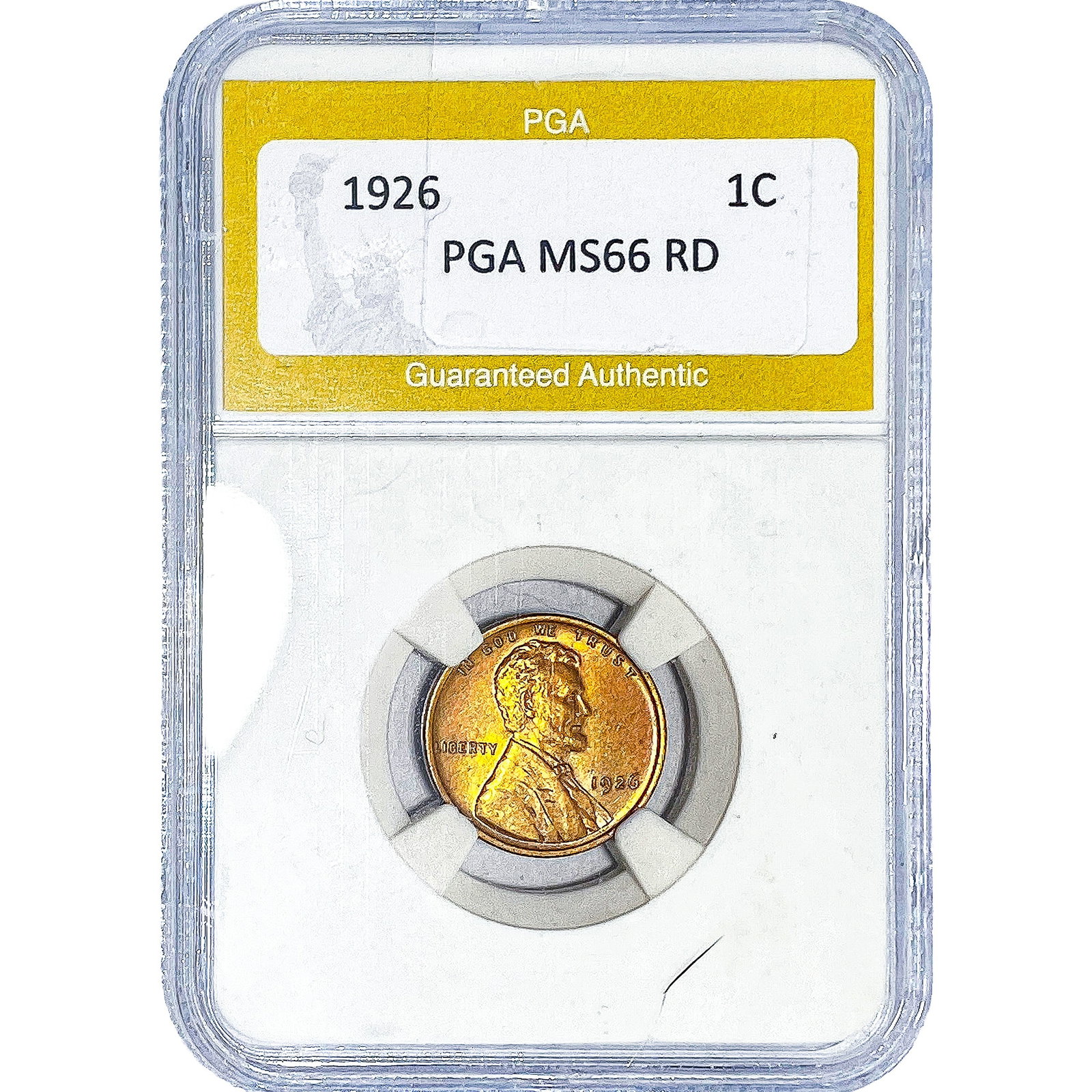 1926 Wheat Cent PGA MS66 RD: 1926 Wheat Cent PGA MS66 RD