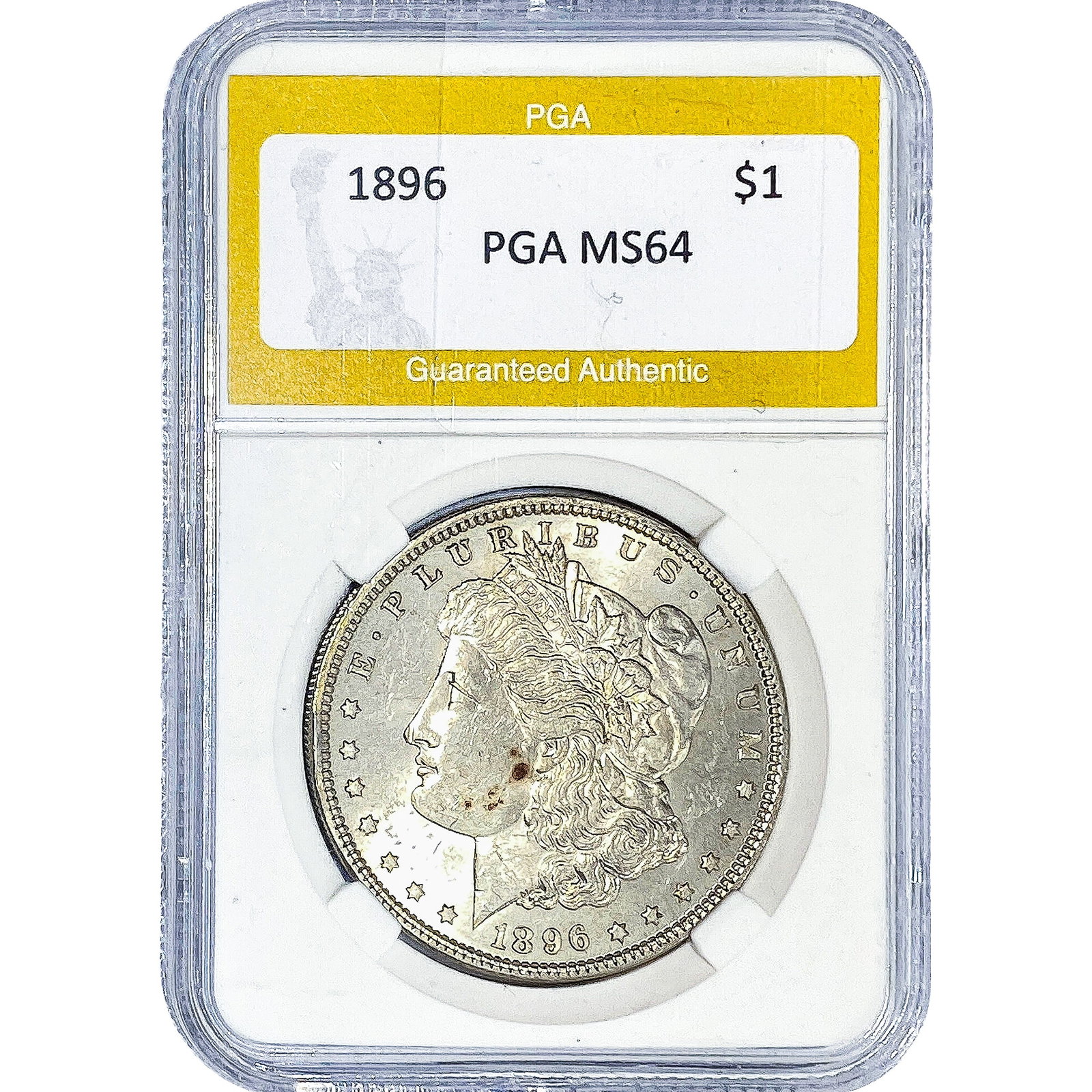 1896 Morgan Silver Dollar PGA MS64: 1896 Morgan Silver Dollar PGA MS64