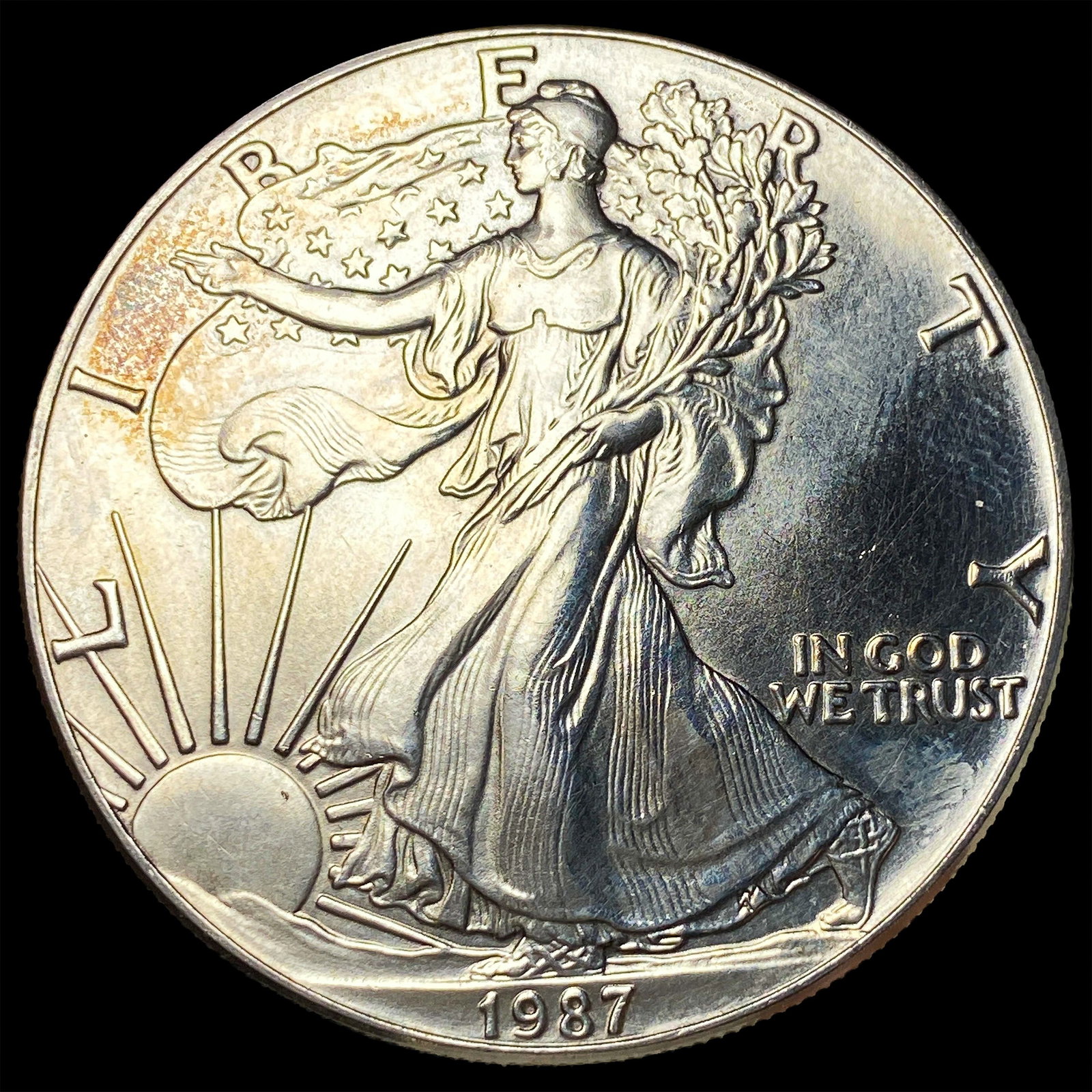 1987 1 oz Silver American Eagle $1 UNCIRCULATED: 1987 1 oz Silver American Eagle $1 UNCIRCULATED