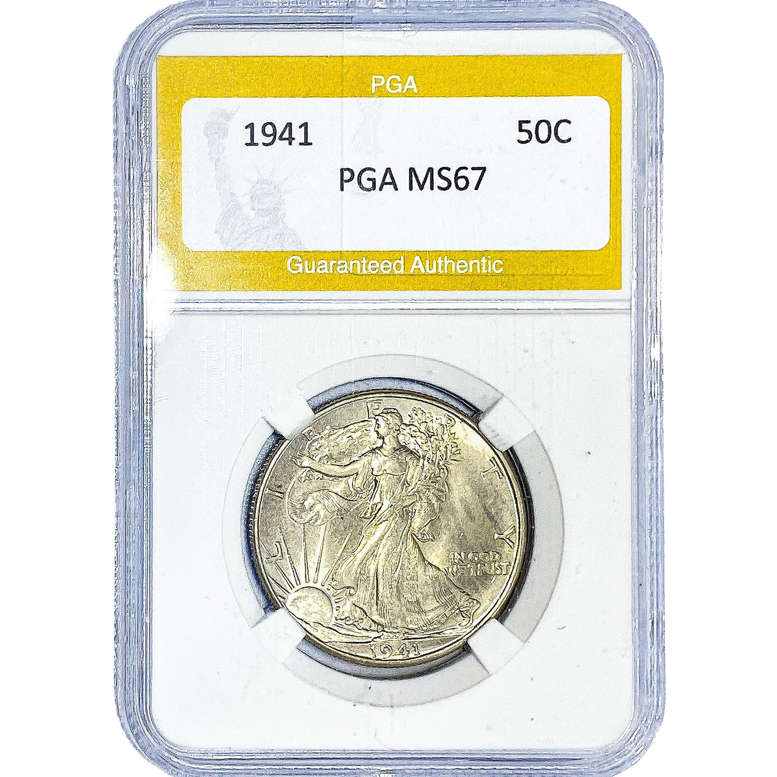 1941 Walking Liberty Half Dollar PGA MS67: 1941 Walking Liberty Half Dollar PGA MS67